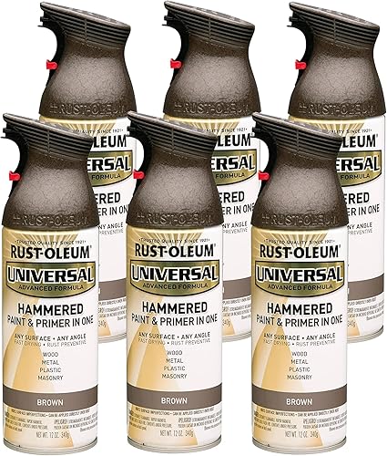 Miniatura 7 de Rust-Oleum 261414-6PK Pintura en aerosol metálica universal para todas las superficies, 11 onzas, niebla rústica, paquete de 6