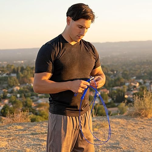 Miniatura 8 de ProsourceFit Speed Jump Rope 10 Adjustable Length, Super Fast Turning for Cardio, Boxing