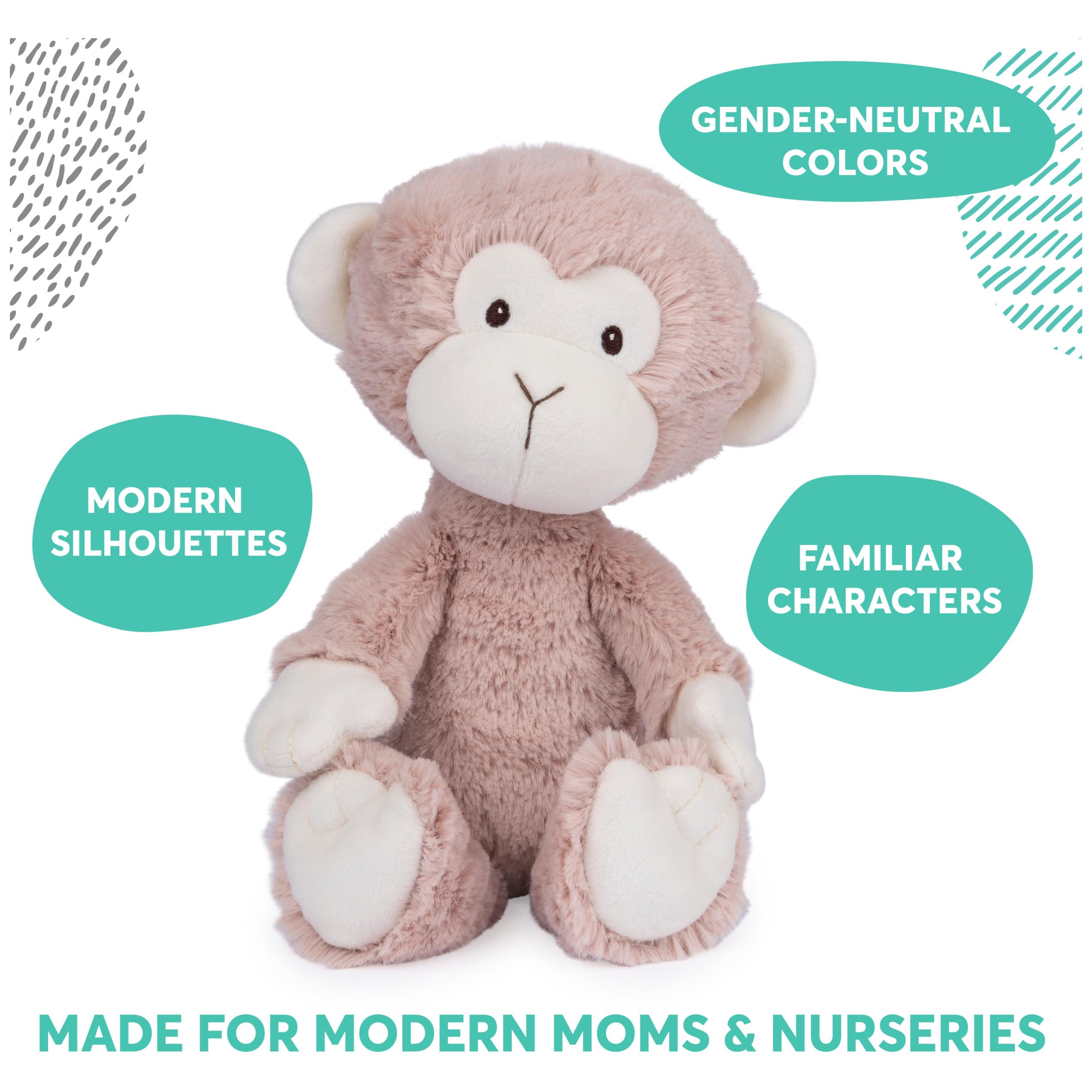 GUND Baby Lil' Luvs Collection Micah Affe Premium Plüsch Stofftier für Babys, Braun/Creme, 30,5 cm