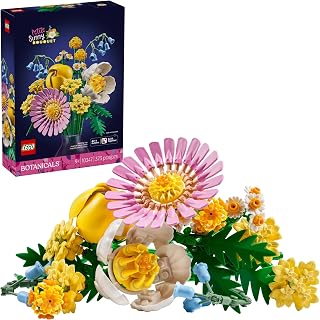 LEGO Botanicals Petite Sunny Bouquet 10347 - DIY Pastel Flower Building Kit for Kids 9+, Custom Floral Decor & Birthday Gift
