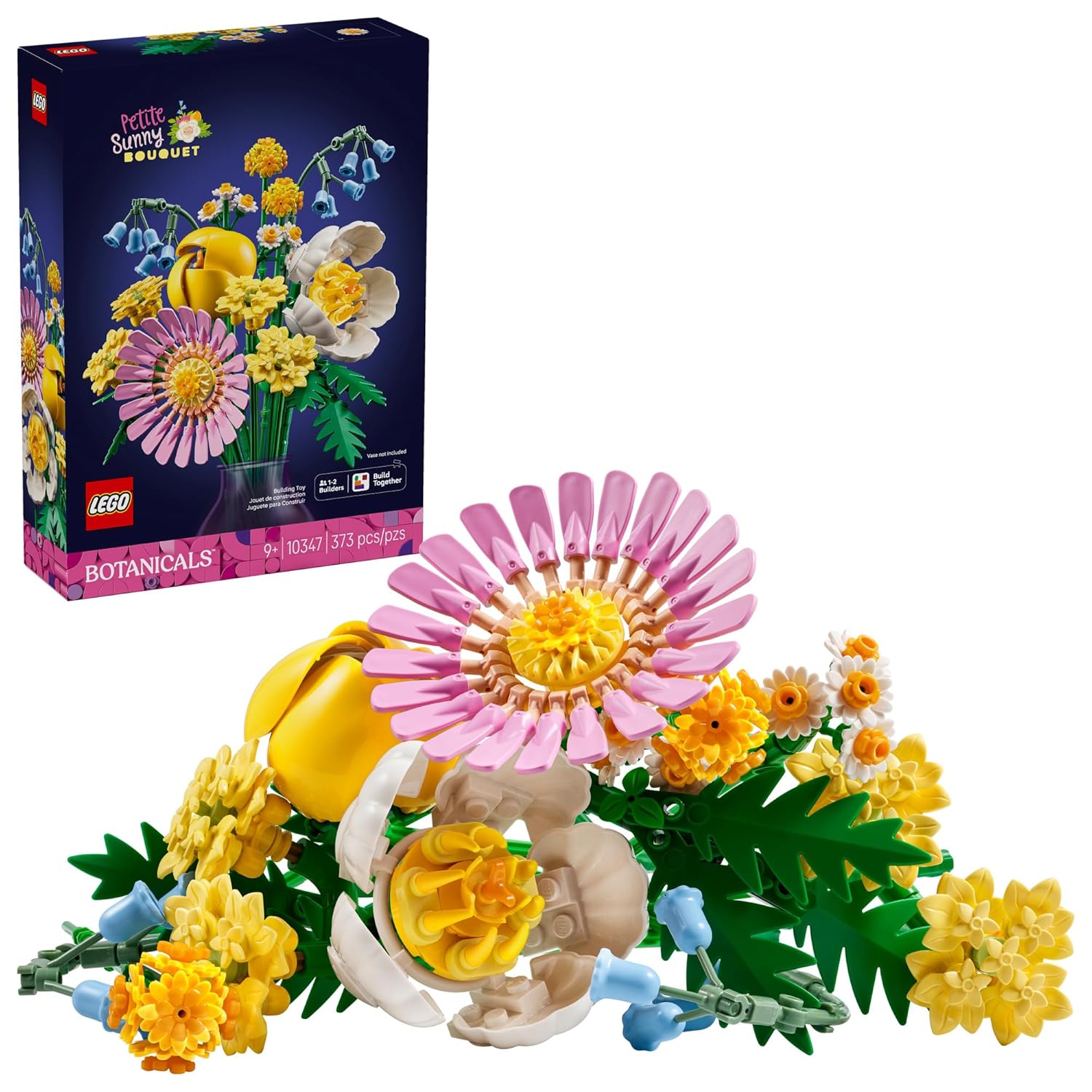 LEGO Botanicals Petite Sunny Bouquet Building Toy - DIY Floral Arrangement for Girls Boys Ages 9 - Gift