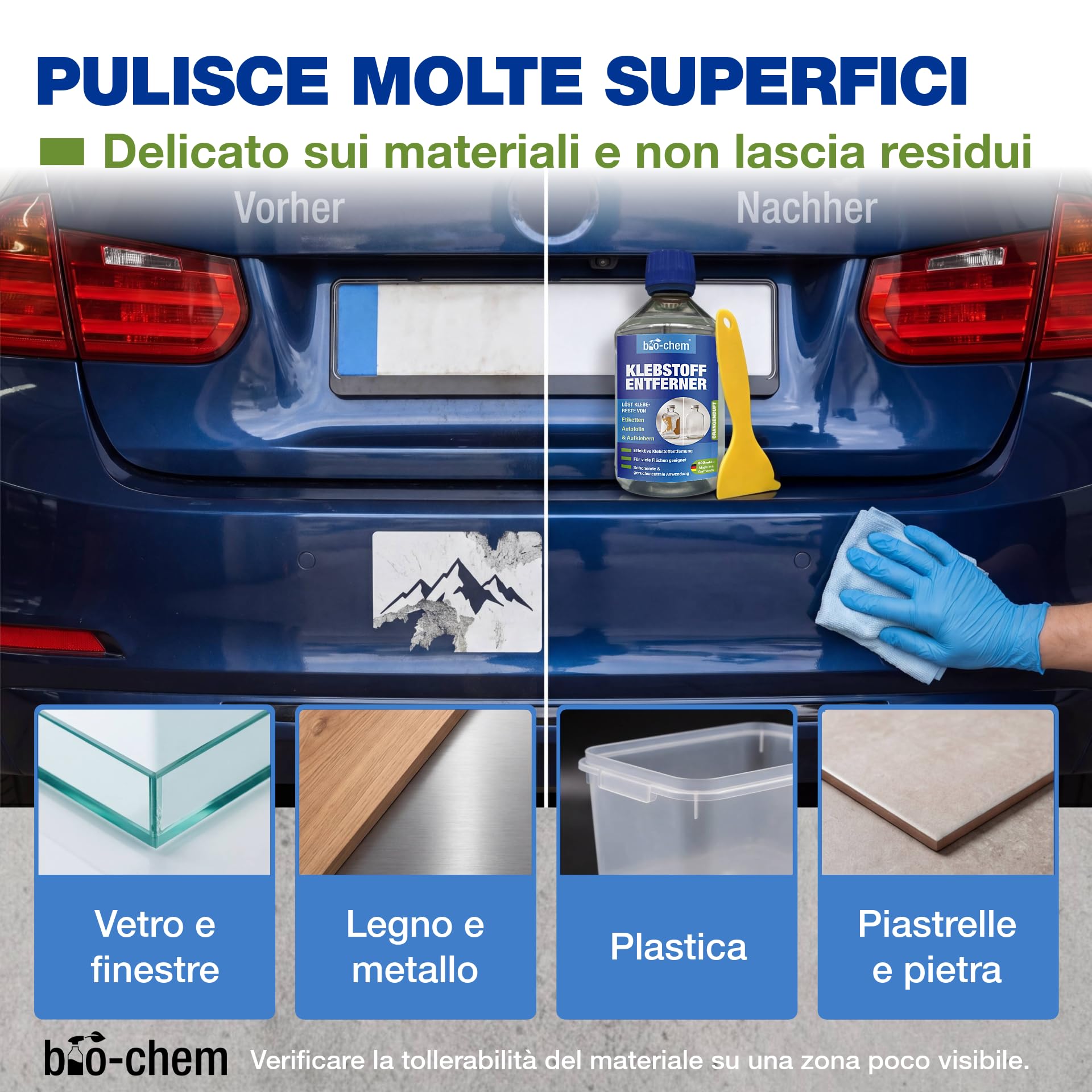 bio-chem Soluzione per rimuovere colla e adesivi 4x500 ml
