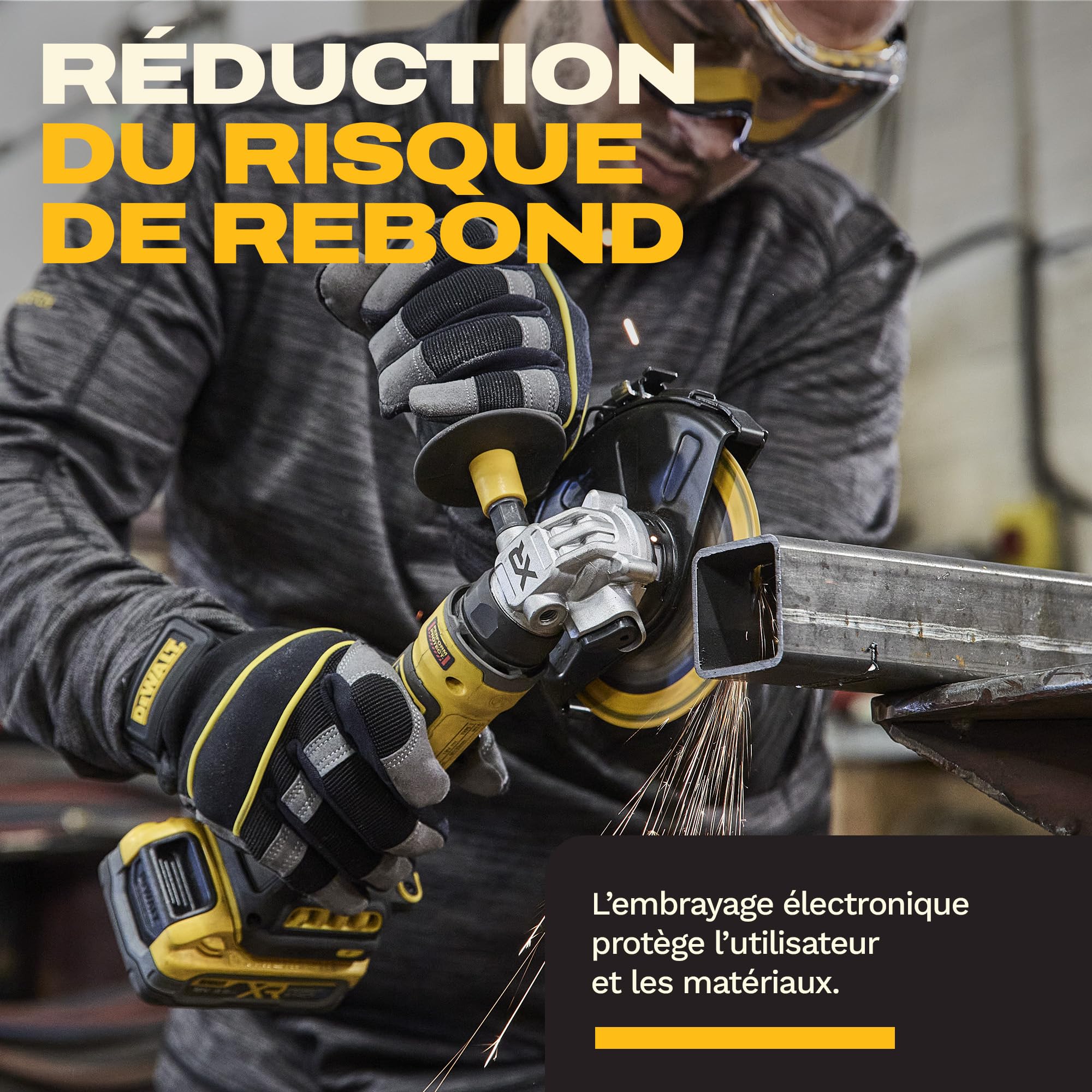 DEWALT Meuleuse d’angle compacte 125mm Brushless 18V XR, DCG404N-XJ