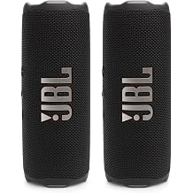 JBL Flip 7 Waterproof Portable Speaker Bundle - Pair Black