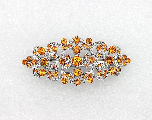 Miniatura 7 de Faship Precioso clip de pasador de pelo floral de cristal transparente