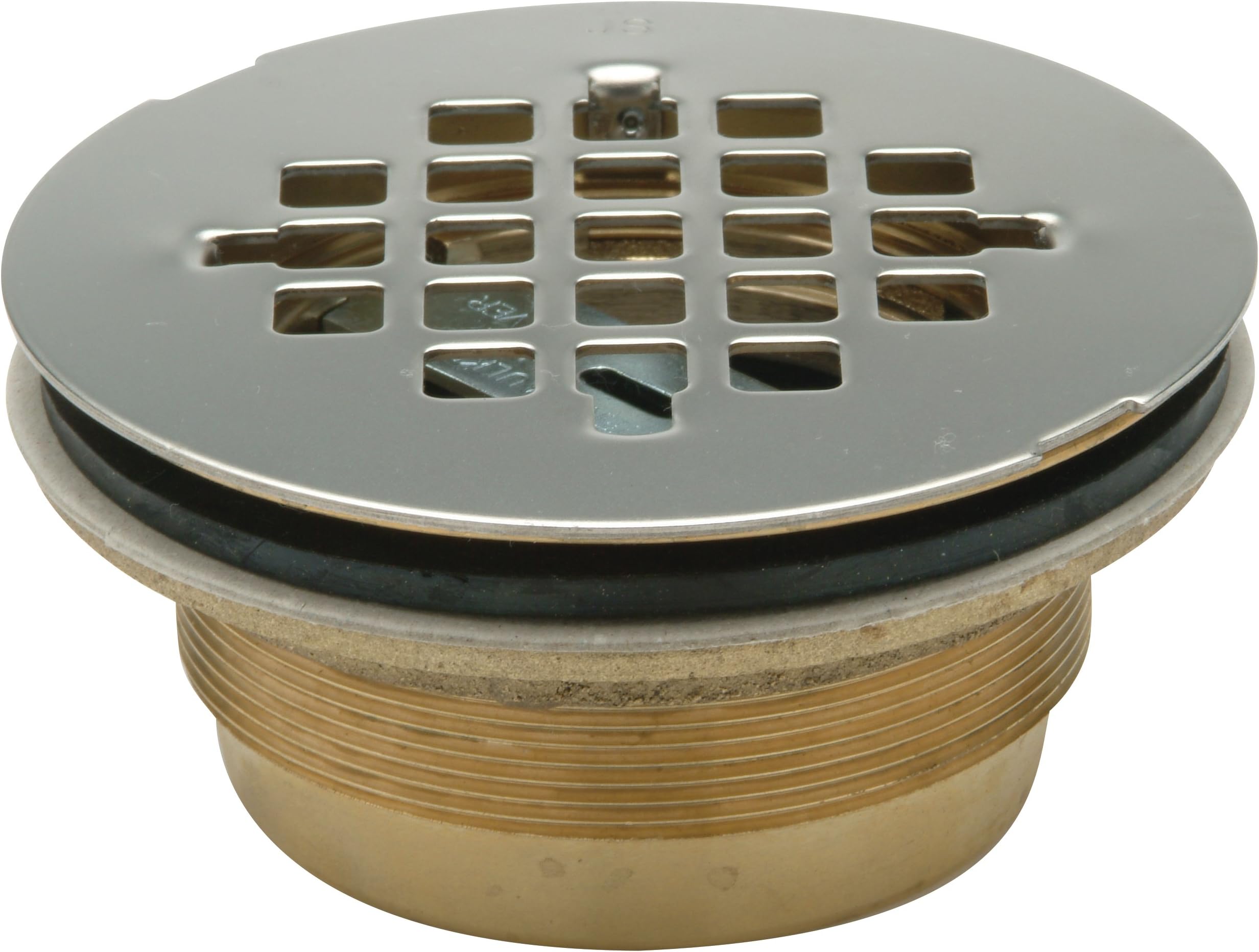 Shower Drain, Brass, Pipe Dia 2 in.