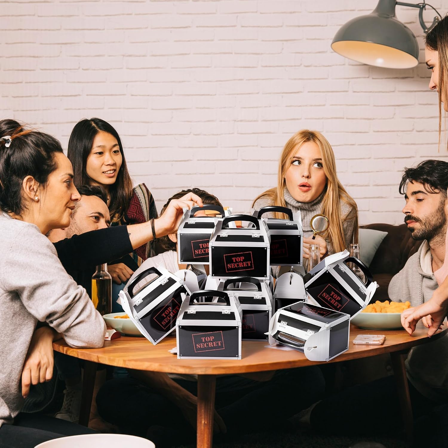 ArianQicult 12 Pack Top Secret Spy Party Favor Boxes for Kids