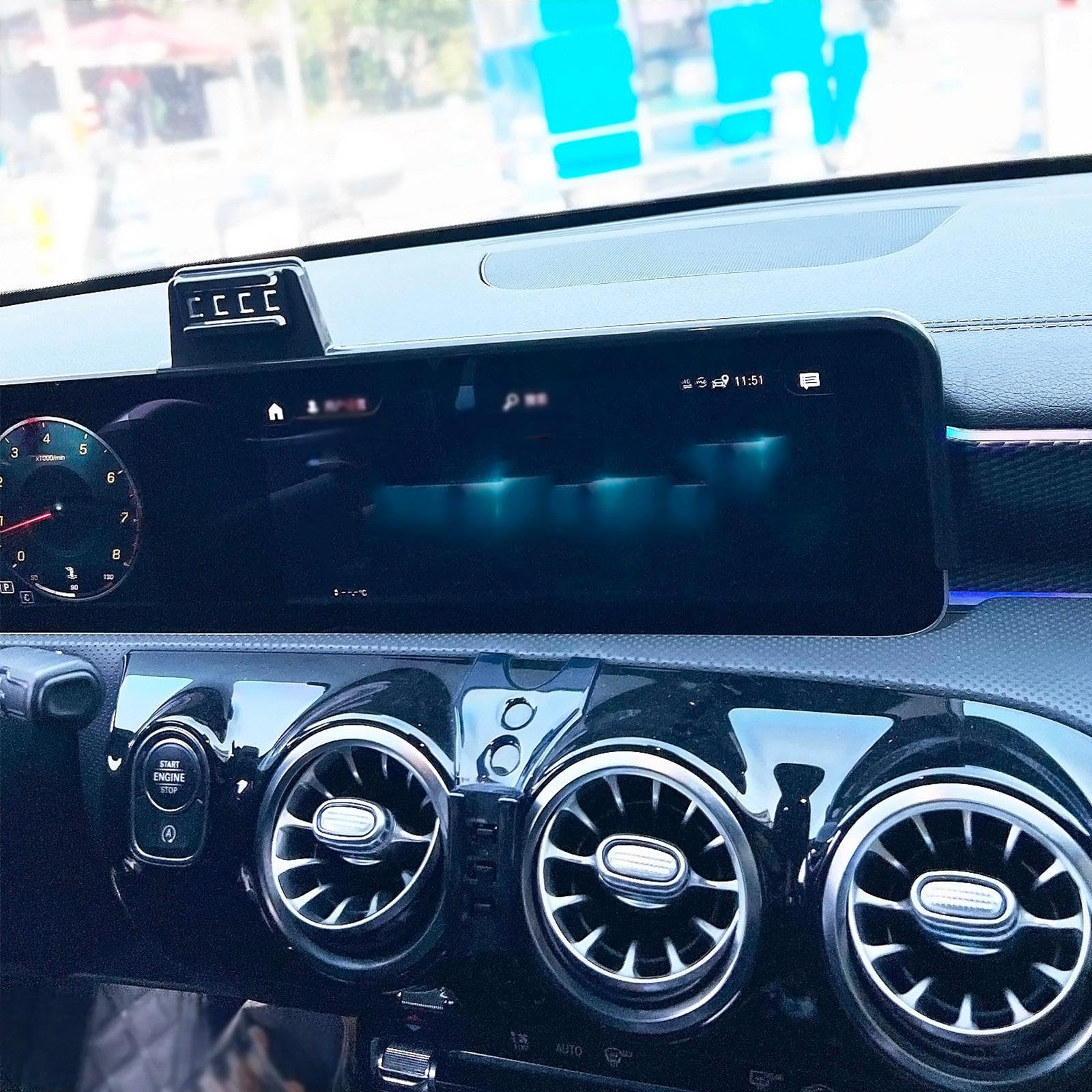 Porta Cellulare Auto per Mercedes Benz GLB X247 2019-2023, LHD 10,25 Pollici Supporto per Cellulare per Auto Supporto per Bocchetta dell'Aria
