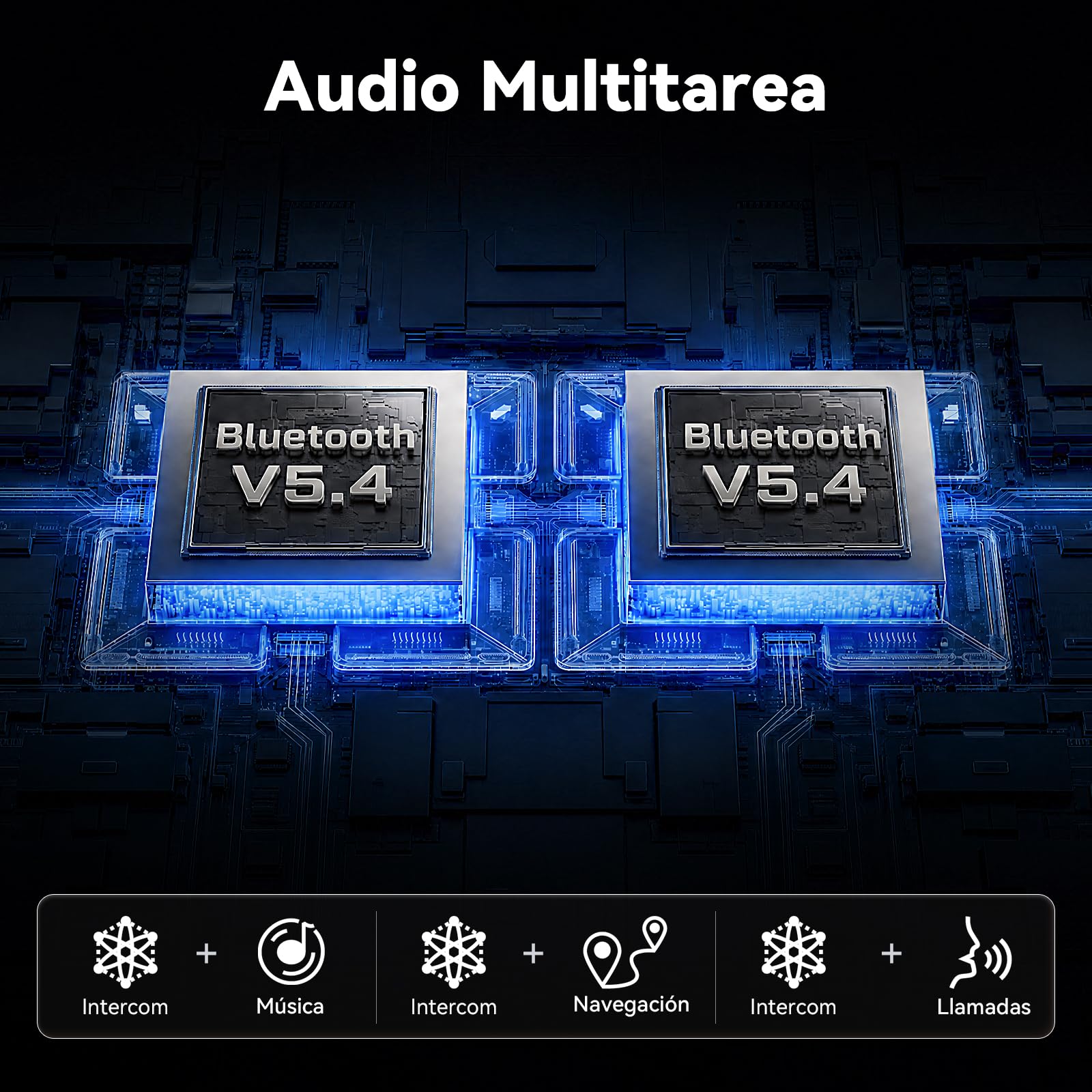 X2 Moto Intercomunicador Bluetooth Casco Auriculares para 2 Motociclistas