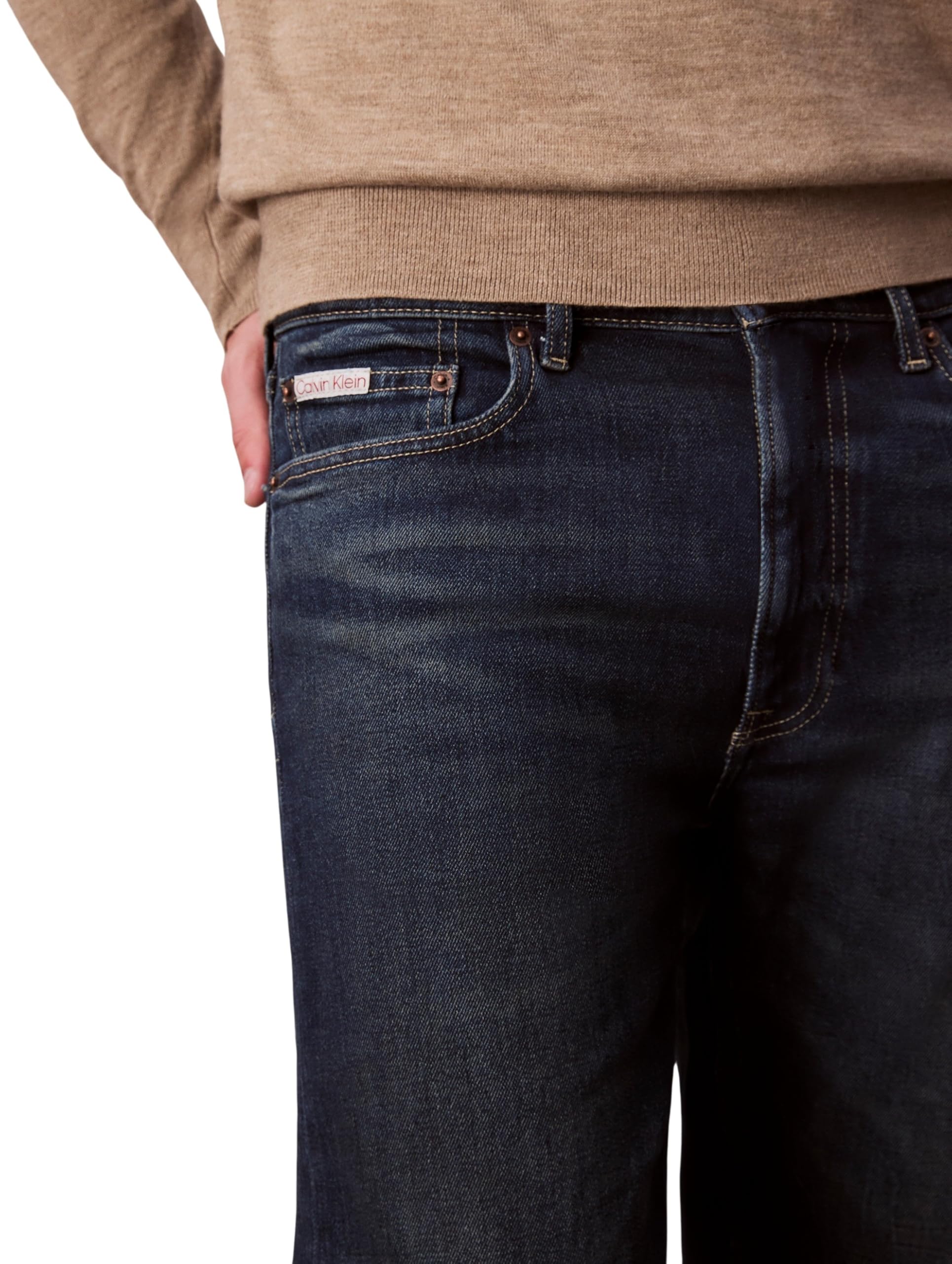 Calvin Klein Stndrd Strght Gilded Rinse Jean Lv04rd719g - Jeans Hombre