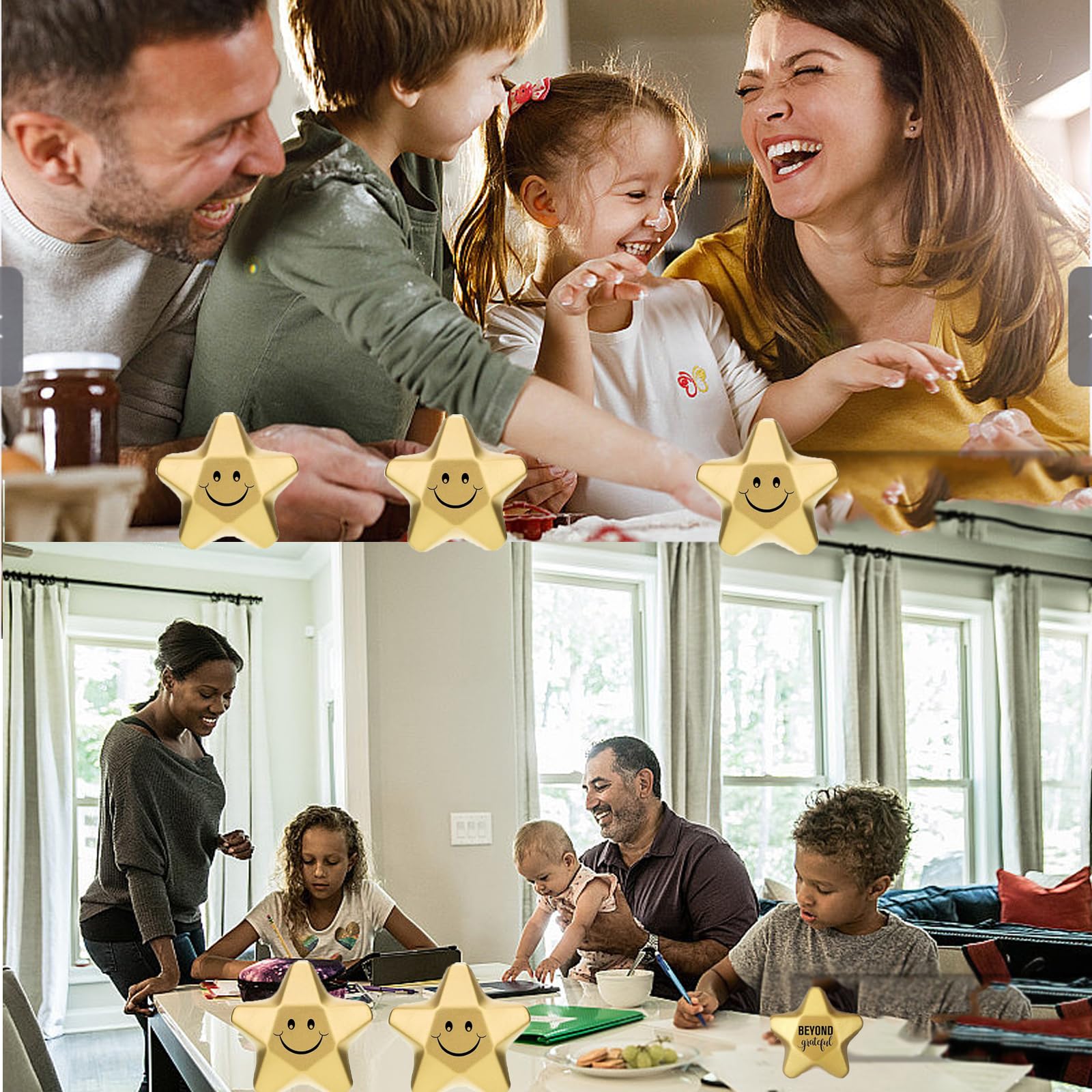 60 Piezas Bolas Antiestrés con Cara Graciosa Sonrisa para Adultos y Niños