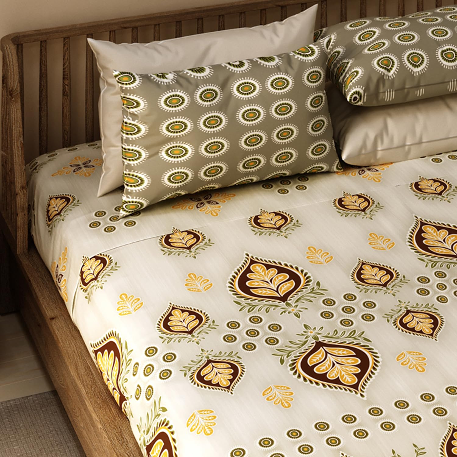 See full amazon price history chart for LABHAM® - Celebrating India 180TC Pure Cotton, Super Soft, Breathable, Printed King Size Bedsheet(108x108) with 2 Pillow Covers(46cm x 69cm) (Olive & Yellow) LABHAM® - Celebrating India 180TC Pure Cotton, Super Soft, Breathable, Printed King Size Bedsheet(108x108) with 2 Pillow Covers(46cm x 69cm) (Olive & Yellow) (B0CGRL9JLL) Amazon Price History, Amazon Price Tracker