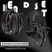 Vista 5 de HYS Auriculares con cancelación de ruido, auriculares con cable sobre el oído, reducción activa delgada de ruido orejeras Negro