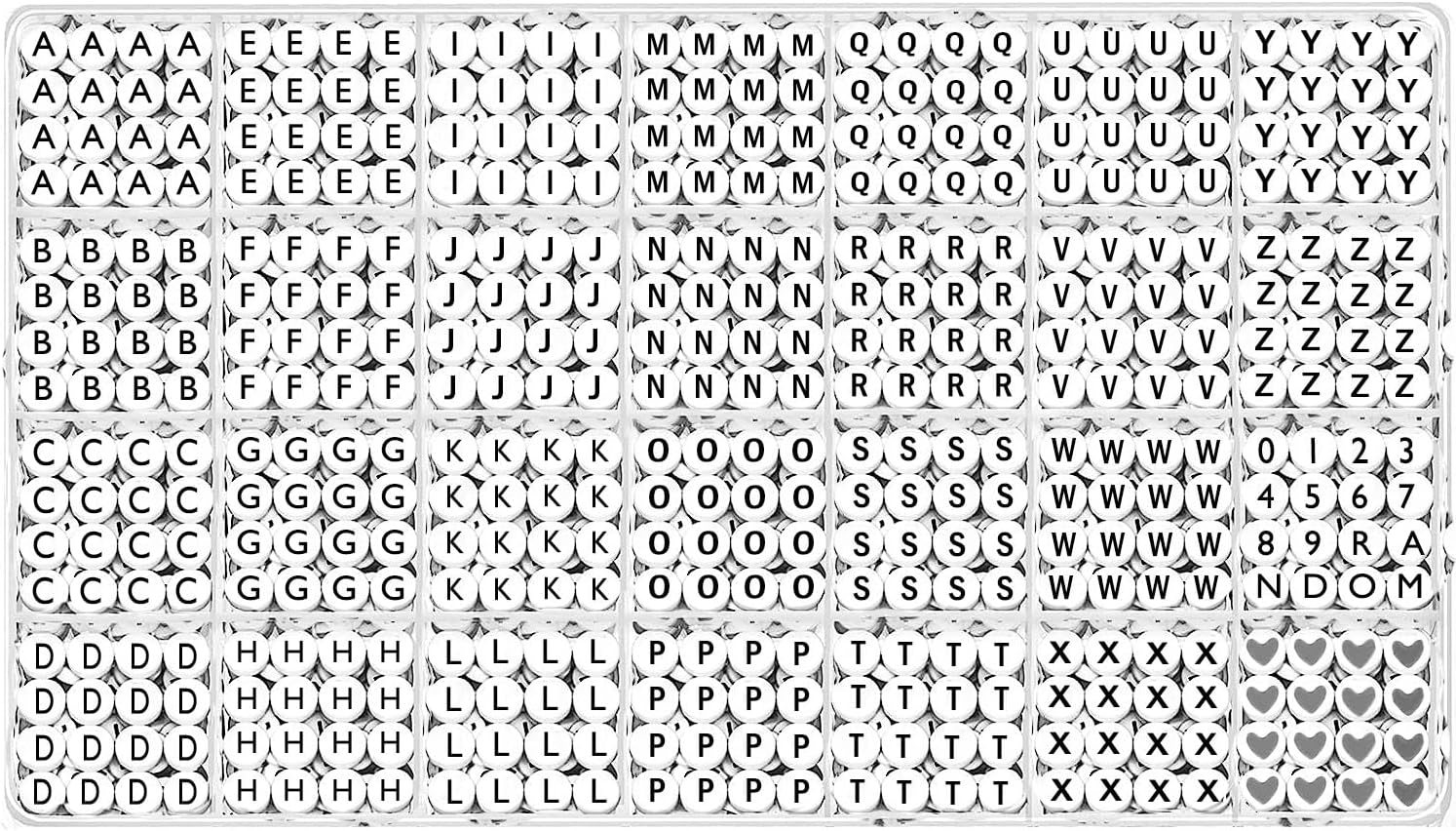 Amazon.com: ARTDOT 1400 PCS Letter Beads, 28 Styles Friendship ...