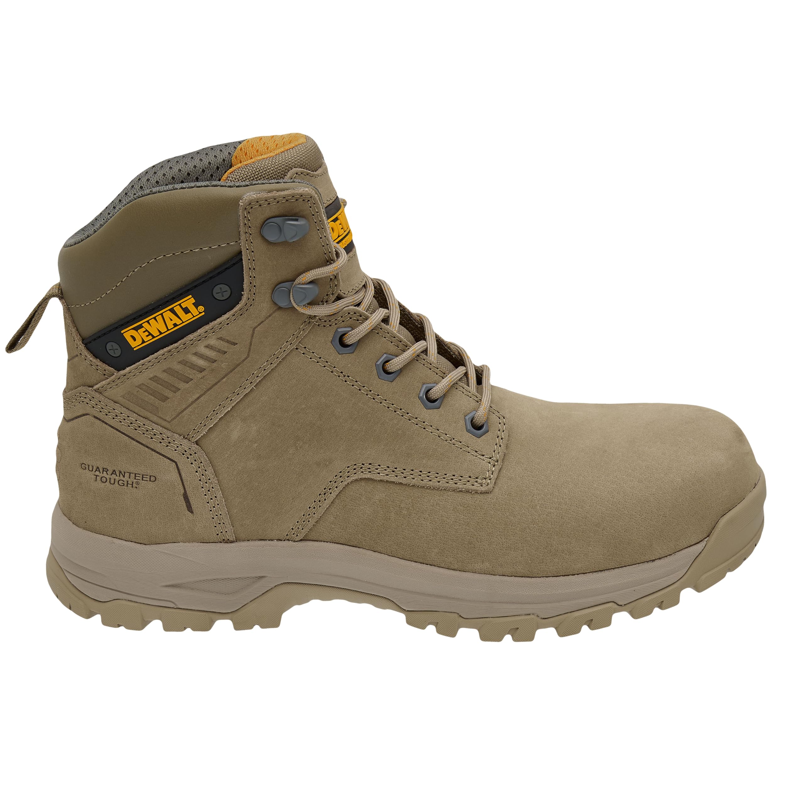 DEWALT Cranson Stone - Botas de seguridad de trabajo para hombre, piel nobuk de 5 pulgadas, puntera de acero, antideslizantes