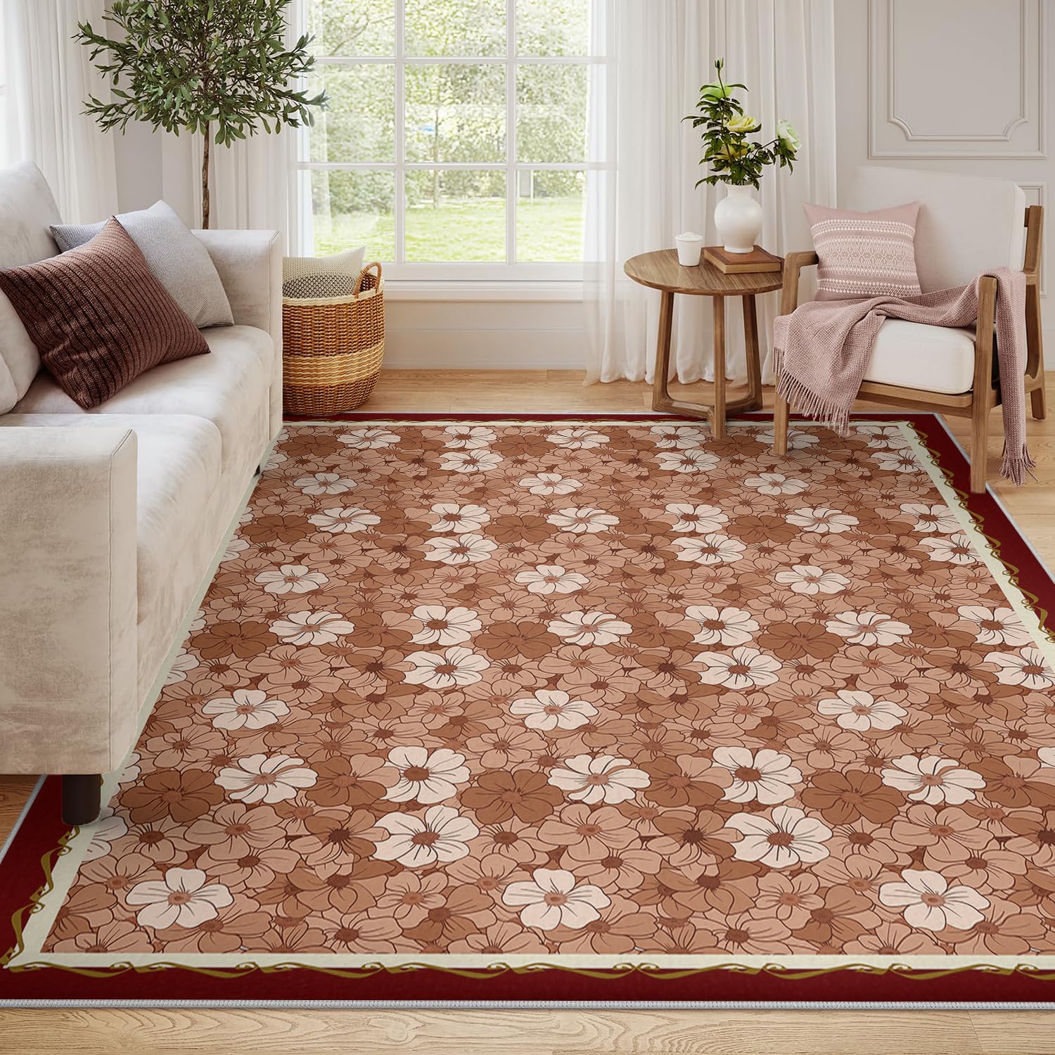 Tapis de cuisine antidérapant lavable 80x150cm fleurs