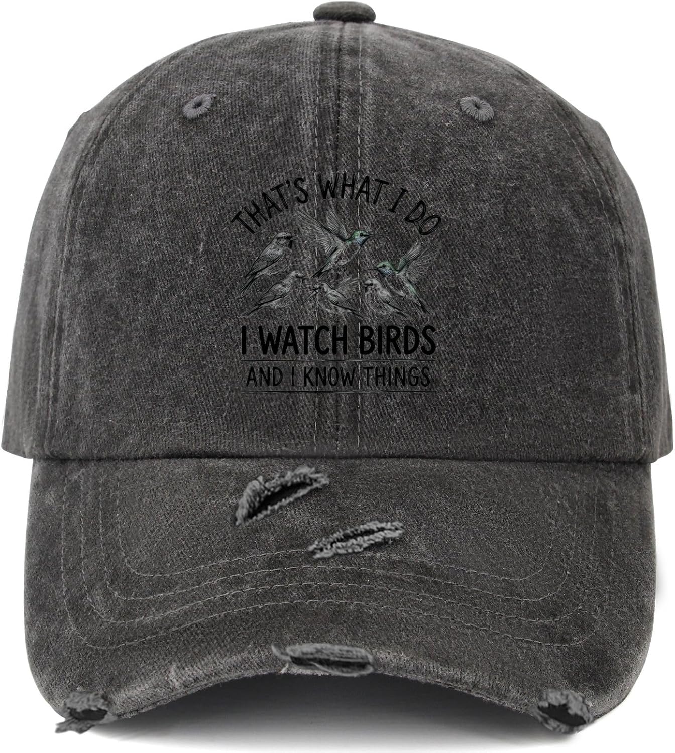 I Watch Birds and I Know Things Low Profile Hat for Women Adjustable Caps