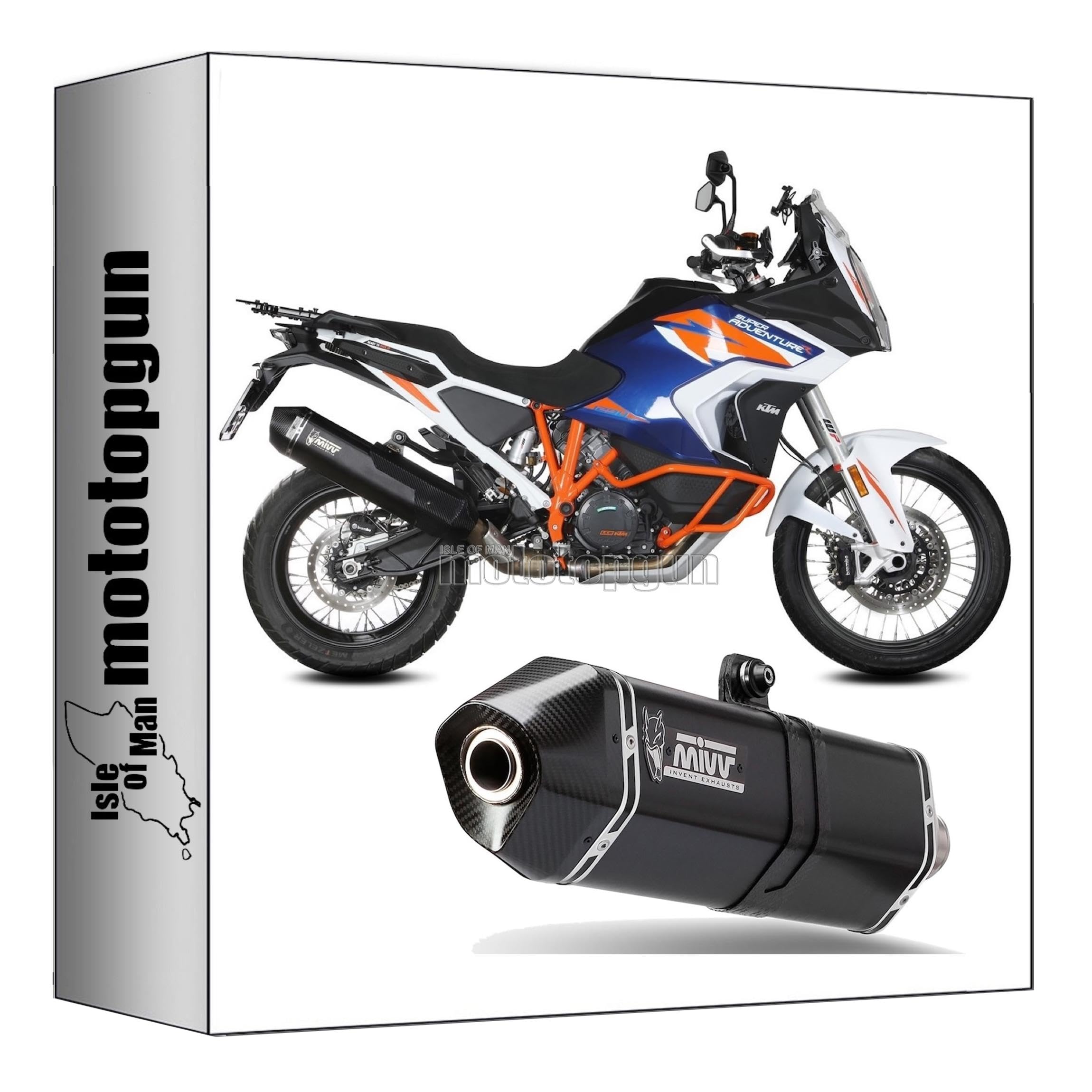 mivv scarico omologato cat-oem speed edge nero coppa carbonio compatibile con ktm 1290 super adventure/r/s/t 2021 2022 mototopgun