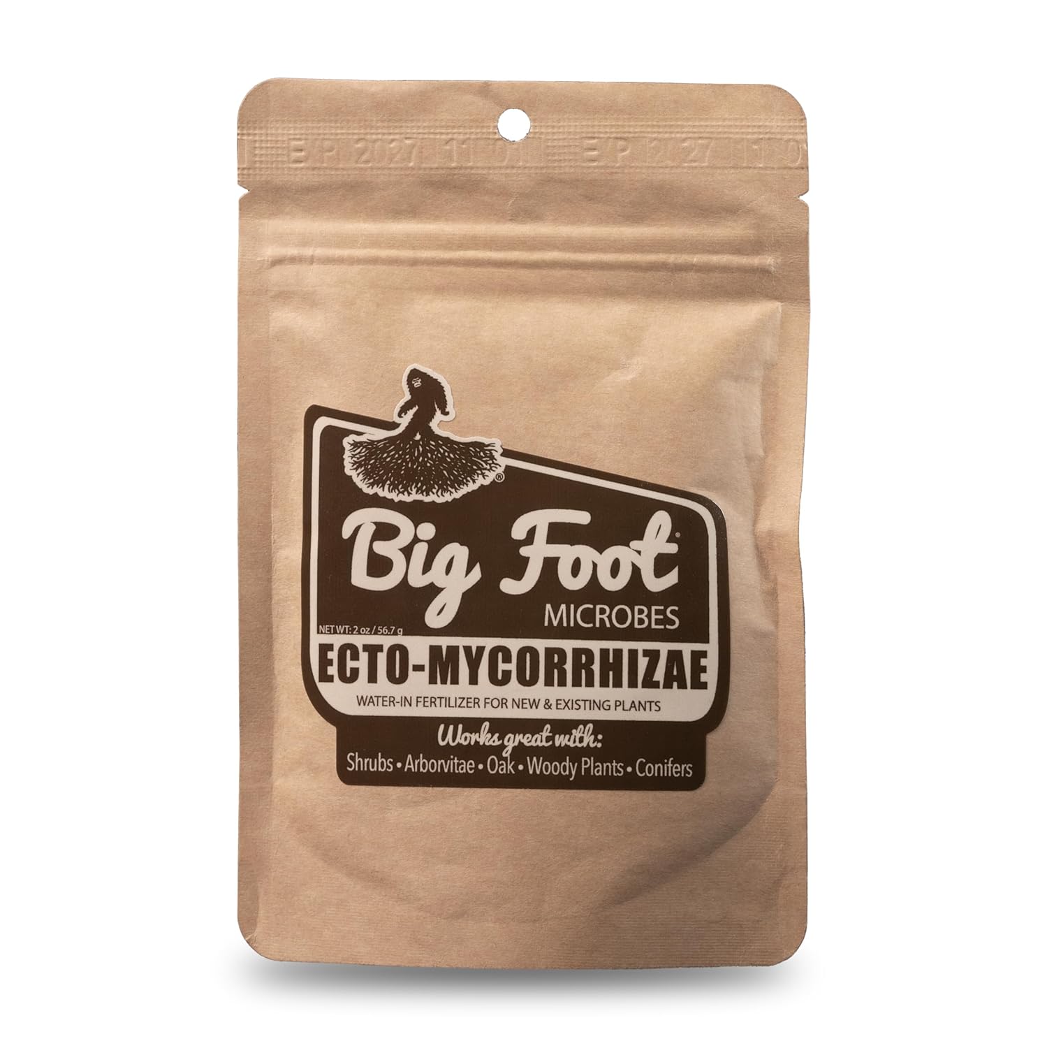 Big Foot Ecto Mycorrhizae Water Soluble Powder for Woody Plants - Shrubs, Arborvitae, Oak, Conifers, Christmas Trees - 2 Ounces