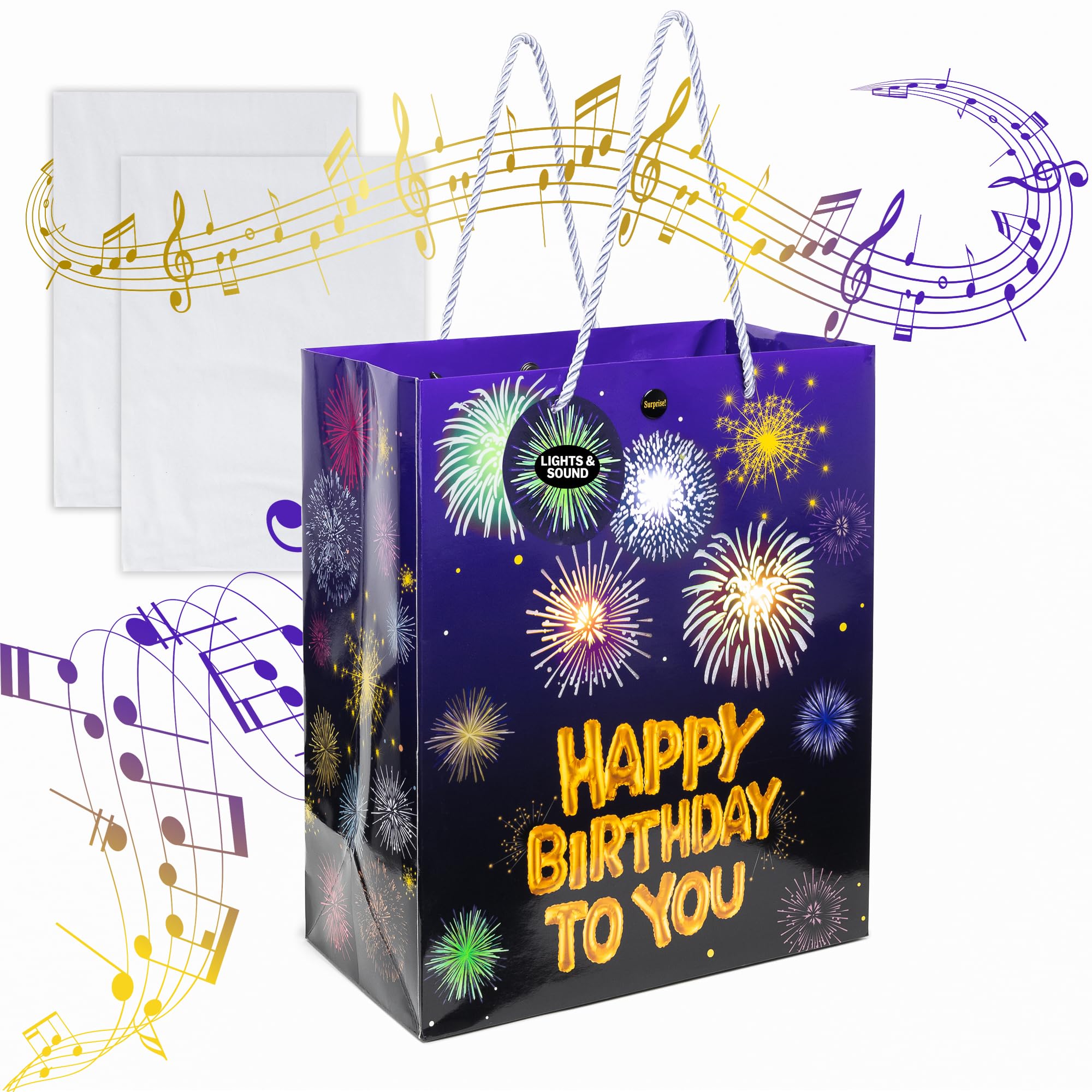 Amazon.com: STELLR GIFTS Happy Birthday Bag – Musical Light-Up