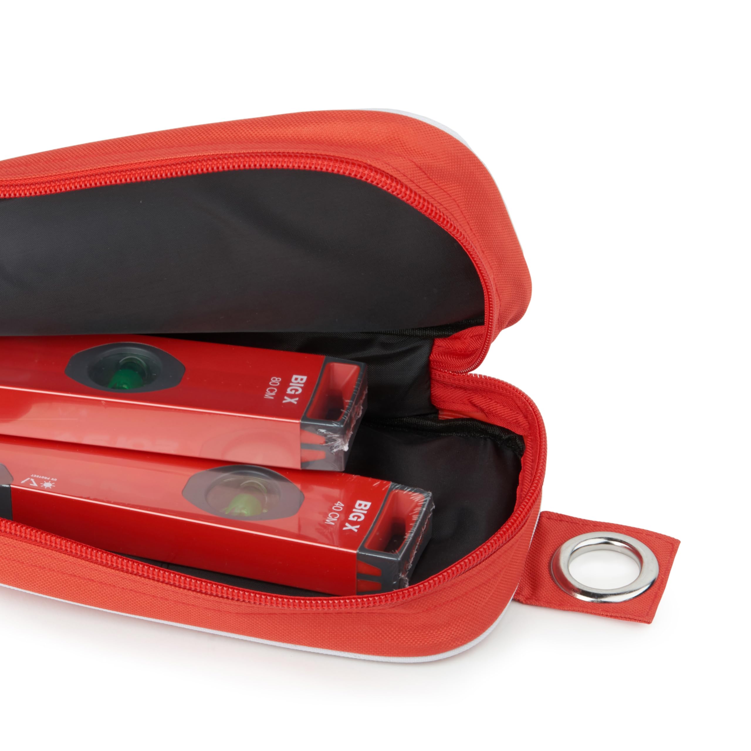 Nivel de Burbuja Sola Bigx 3er Juego Diferentes Longitudes In Der Bolsa Protectora con Metro - 30/60/100
