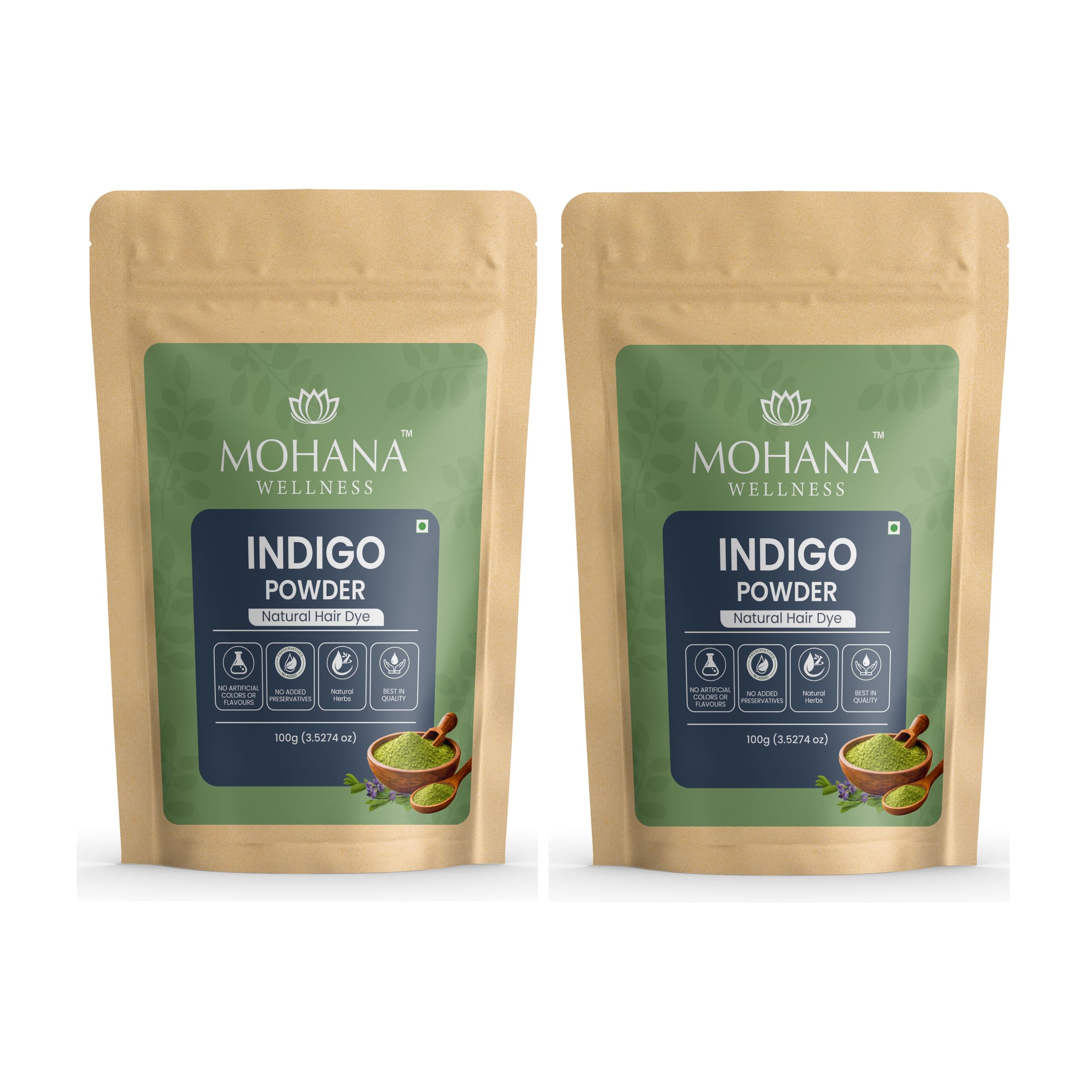 Indigo Powder For Black Hair 100 gm Pack of 2 | No Artificial Colors | No Preservatives | Organic | Hair Growth and Shine | Avuri Akulu, Indigofera Tinctoria-image-18
