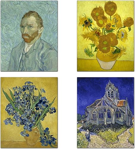 Miniatura 6 de Wish Pub - Juego de 12 impresiones artísticas sin marco de pinturas de Vincent van Gogh, incluyendo noche estrellada, 8 x 10 pulgadas