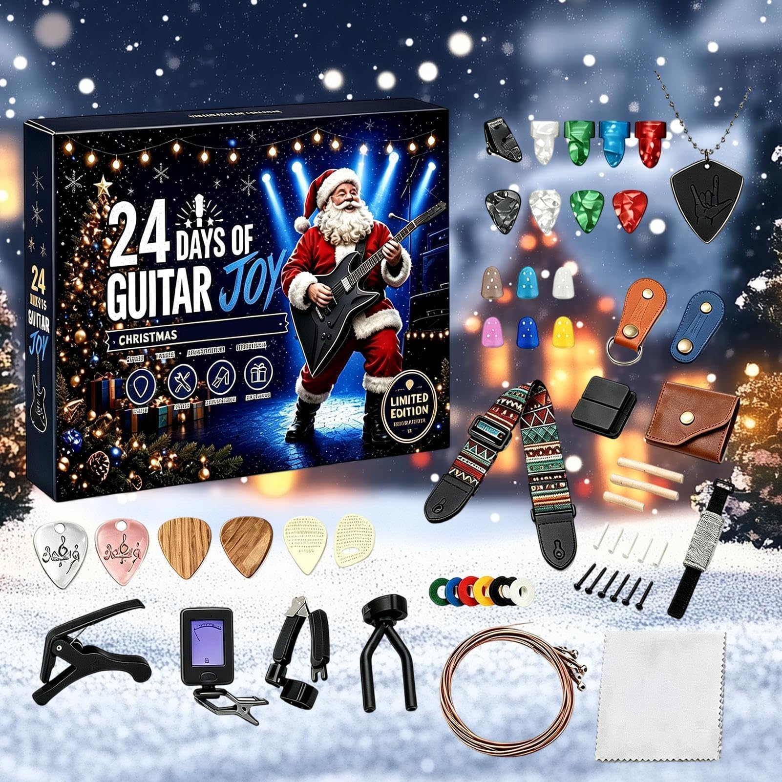 Calendario de Adviento con Cuenta Atrás de Navidad Set Accesorios de