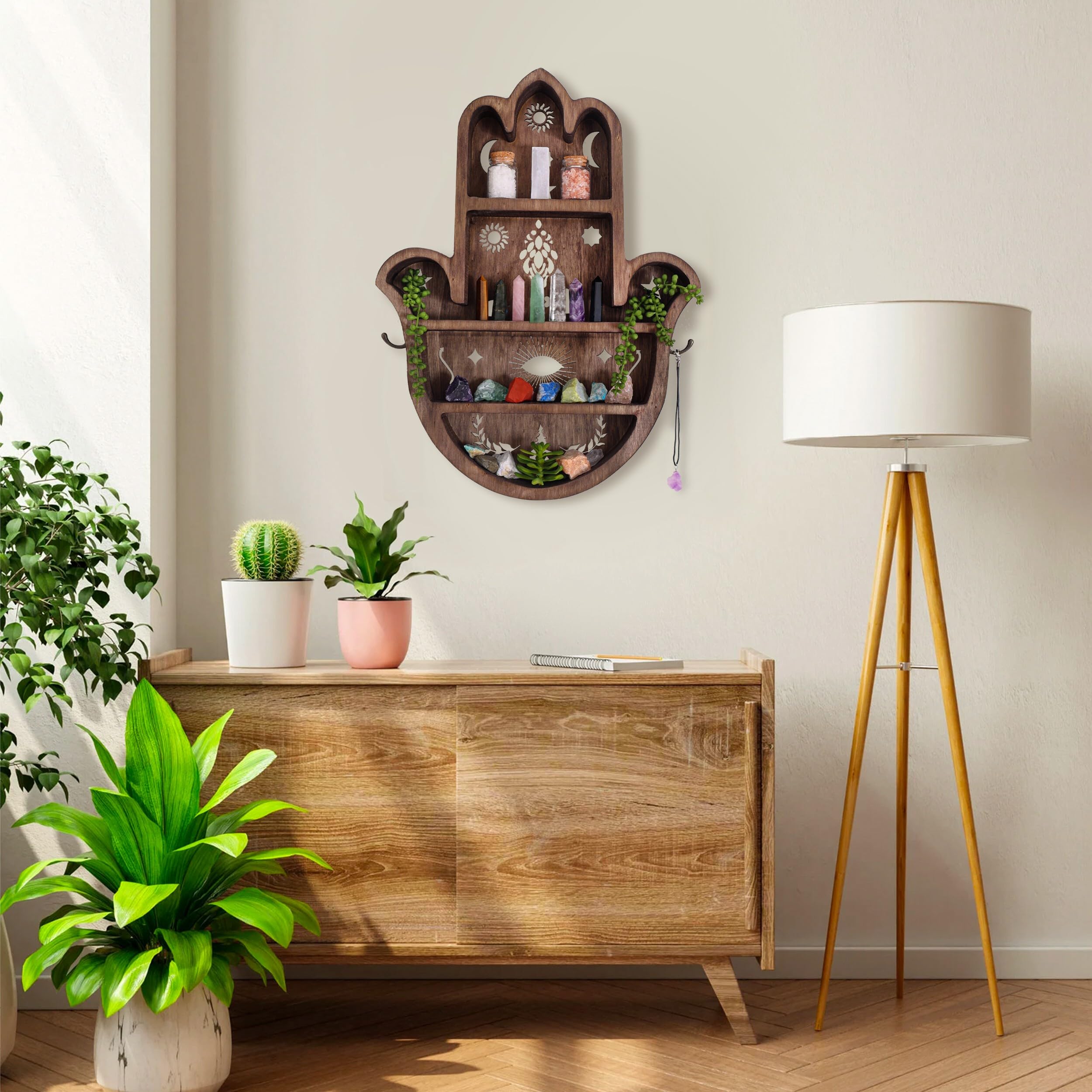 JAYOGLA Verpletterde diamant LIEFDE Letters Spiegel Glas Sprankelend Ornament Home Decor - Zilver-35 X 25CM