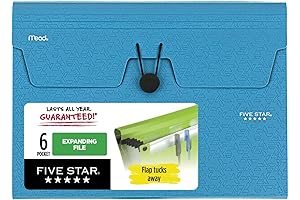 Five Star Plastic Expanding File with 6 Pockets