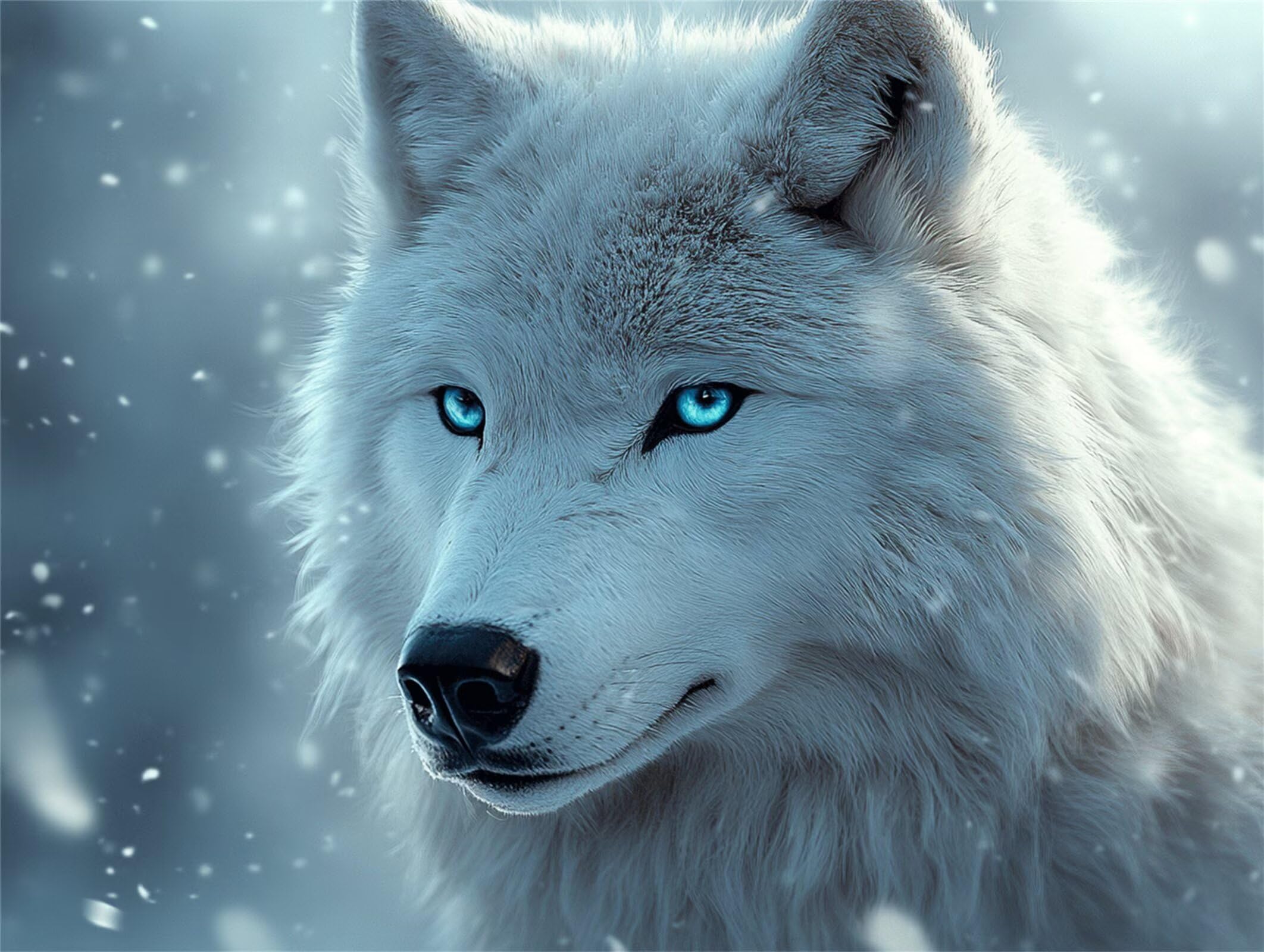 Puzzle 3000 elementów dla dorosłych, gry rodzinne, Wolf Snow, n-373