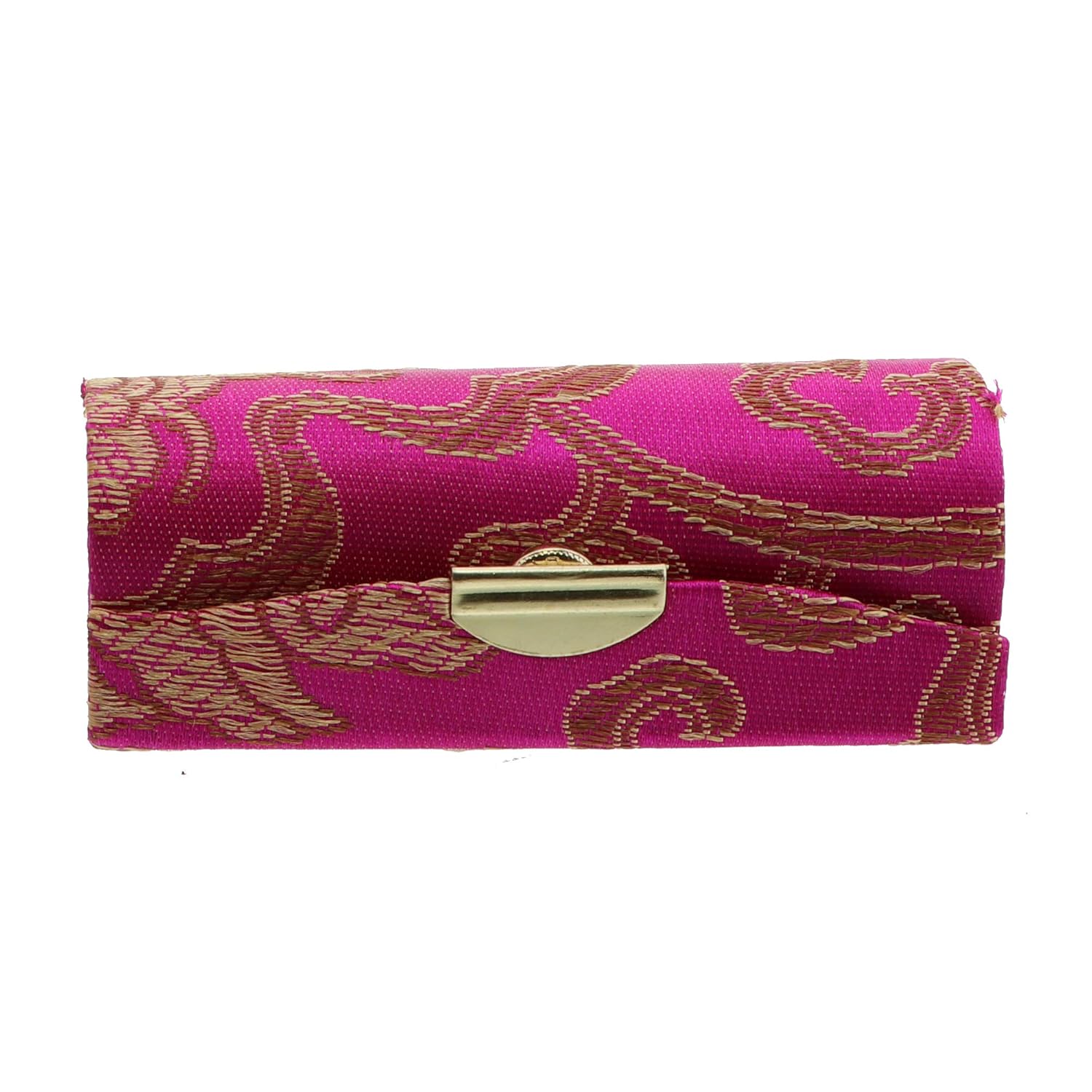 Hot Pink Lipstick Case with Brocade Design