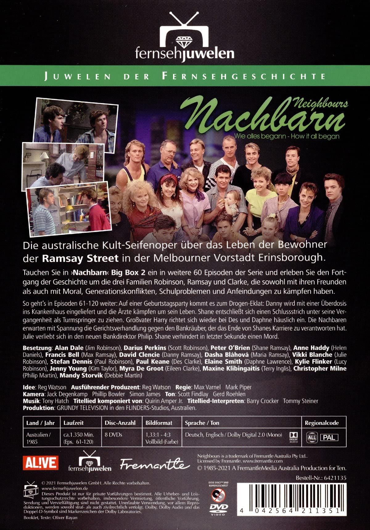 Nachbarn Neighbours Big Box 2 Folge 61-120 Booklet Fernsehjuwelen 8 DVDs