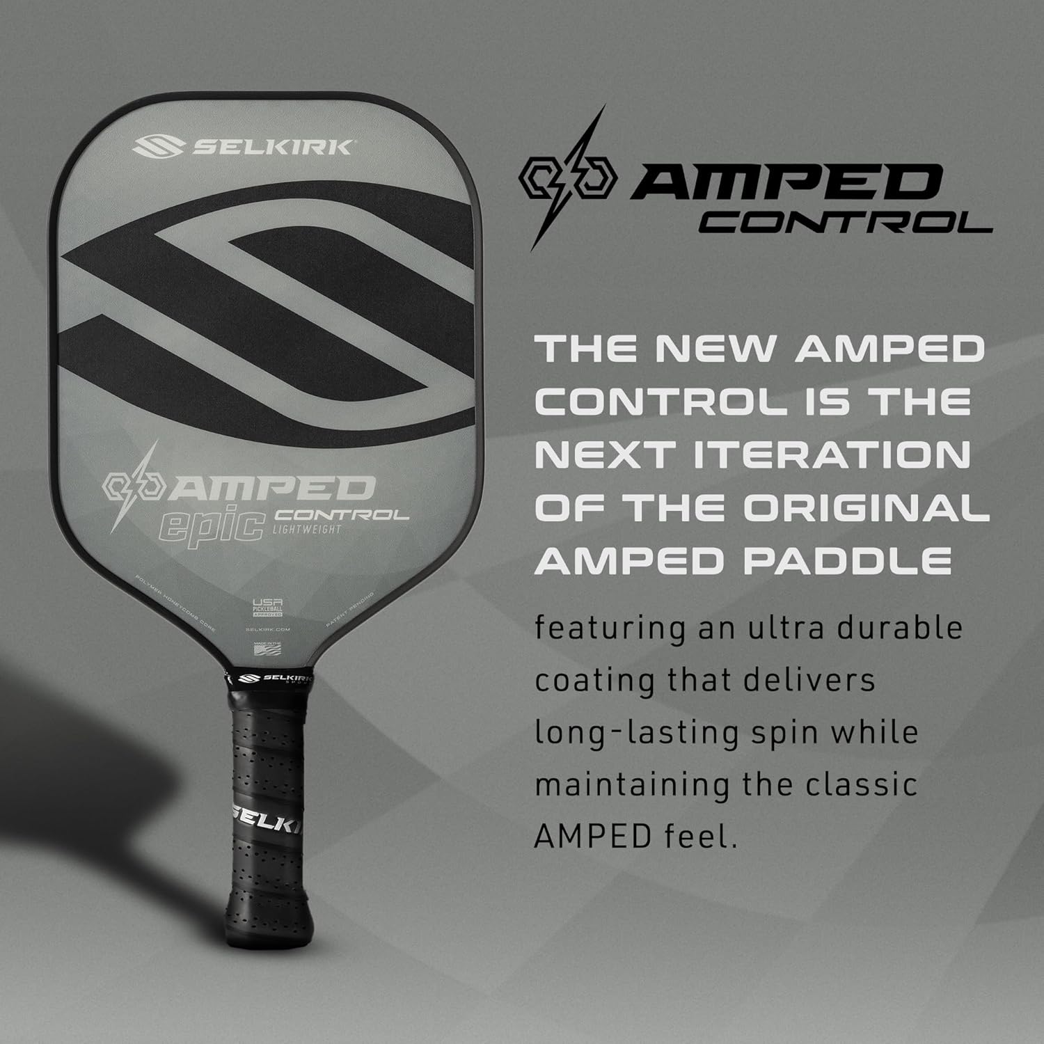 Selkirk Sport Amped Pickleball Paddles | Assembled in The USA | Amped Control or Amped Pro Fiberglass Pickleball Paddle | Unrivaled Precision & Control