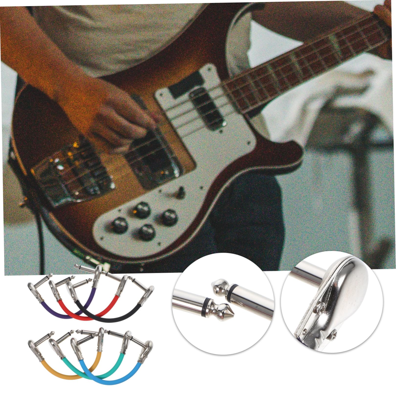 6piezas Cable Guitarra Cables De Para Guitarra y Pedales Transmisión De Sonido Estable