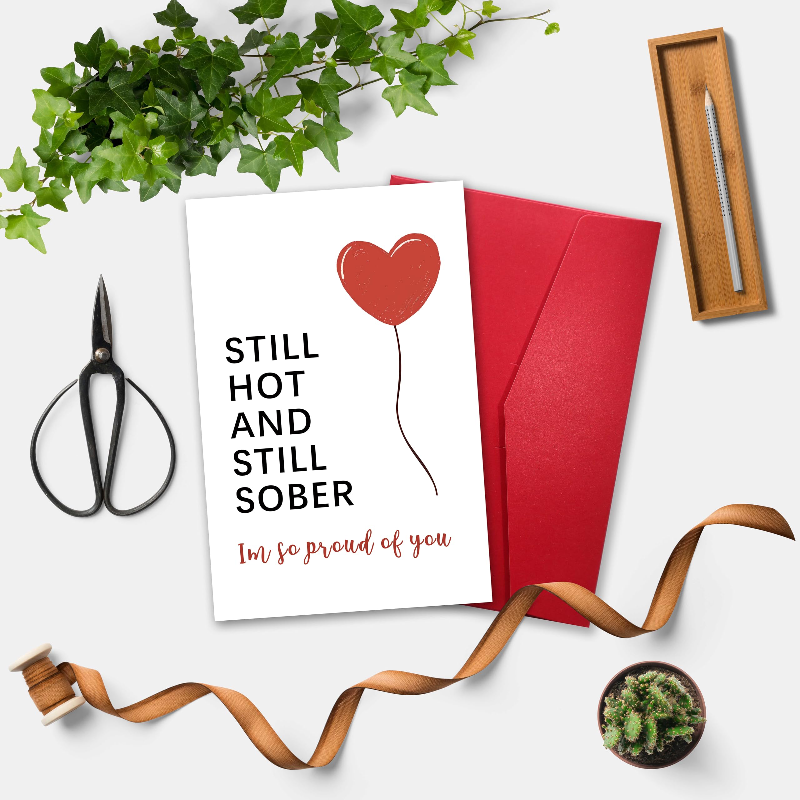 Funny Sober Card - Encouragement & Anniversary for Friends & Family, Sobriety Card, Gifts for Men & Women