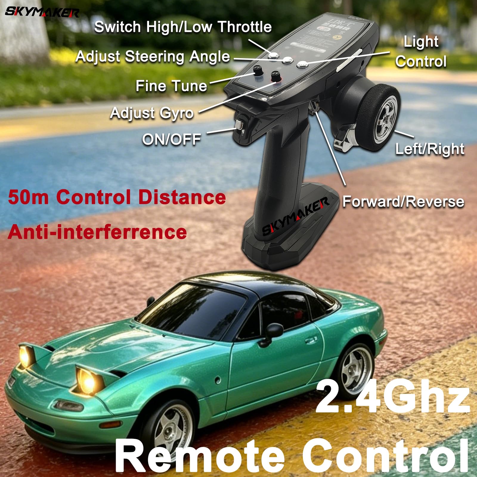 Amazon.co.jp: Skymaker LD1804 1/18 RC Miata ドリフトカー