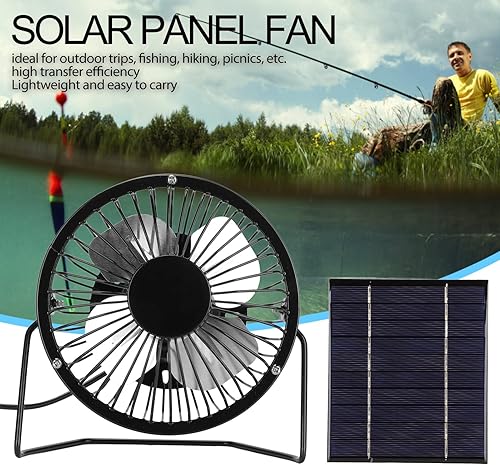 Miniatura 5 de YWBL-WH Ventilador de panel solar 2.5W 5V Ventilador de energía solar Salida USB Ventilador de escape alimentado por energía solar Ventilador de