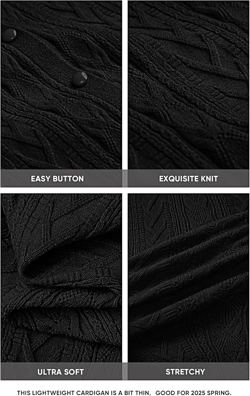 Arach&Cloz Women’s Cable Knit Fall Soft Lightweight Sweater Cardigans 2025 - Image 4