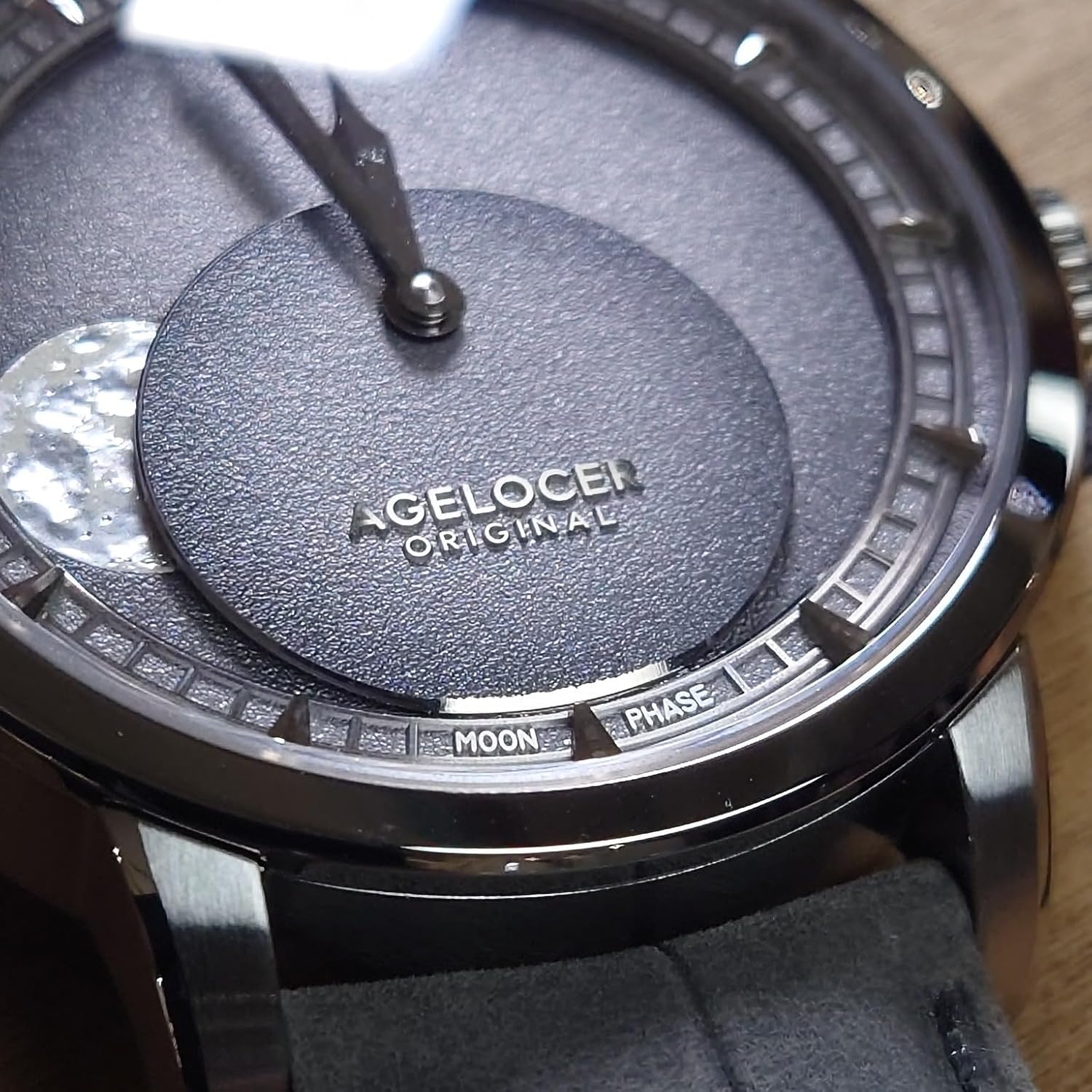 AGELOCER Men's Watch New Automatic Mechanical,29.51-Day Precision Moon Phase Module Dial,Sapphire Glass,80-Hour Power Reserve,Luminous,Business Watches for Man,Dress Luxury Gift for Men