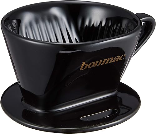 BONMAC Bonmac Gotero de café con cuchara medidora, 1-2 tazas, CD-1B, negro #813002