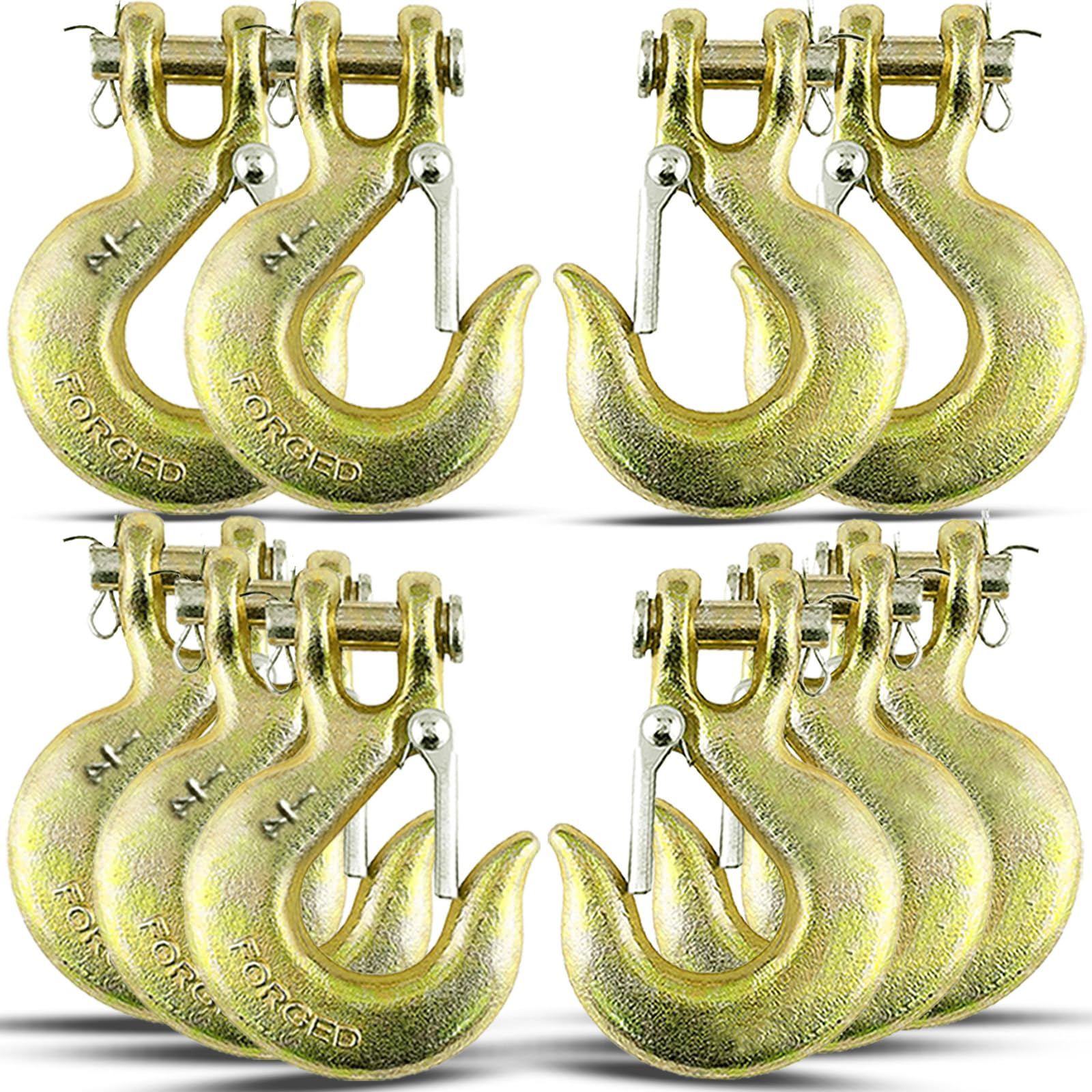 Trailer Safety Chains CURT Forged Steel Clevis Hook With Safety Latch | 12,600 Lbs Capacity | Heavy Duty Towing Hardware Tow Hooks