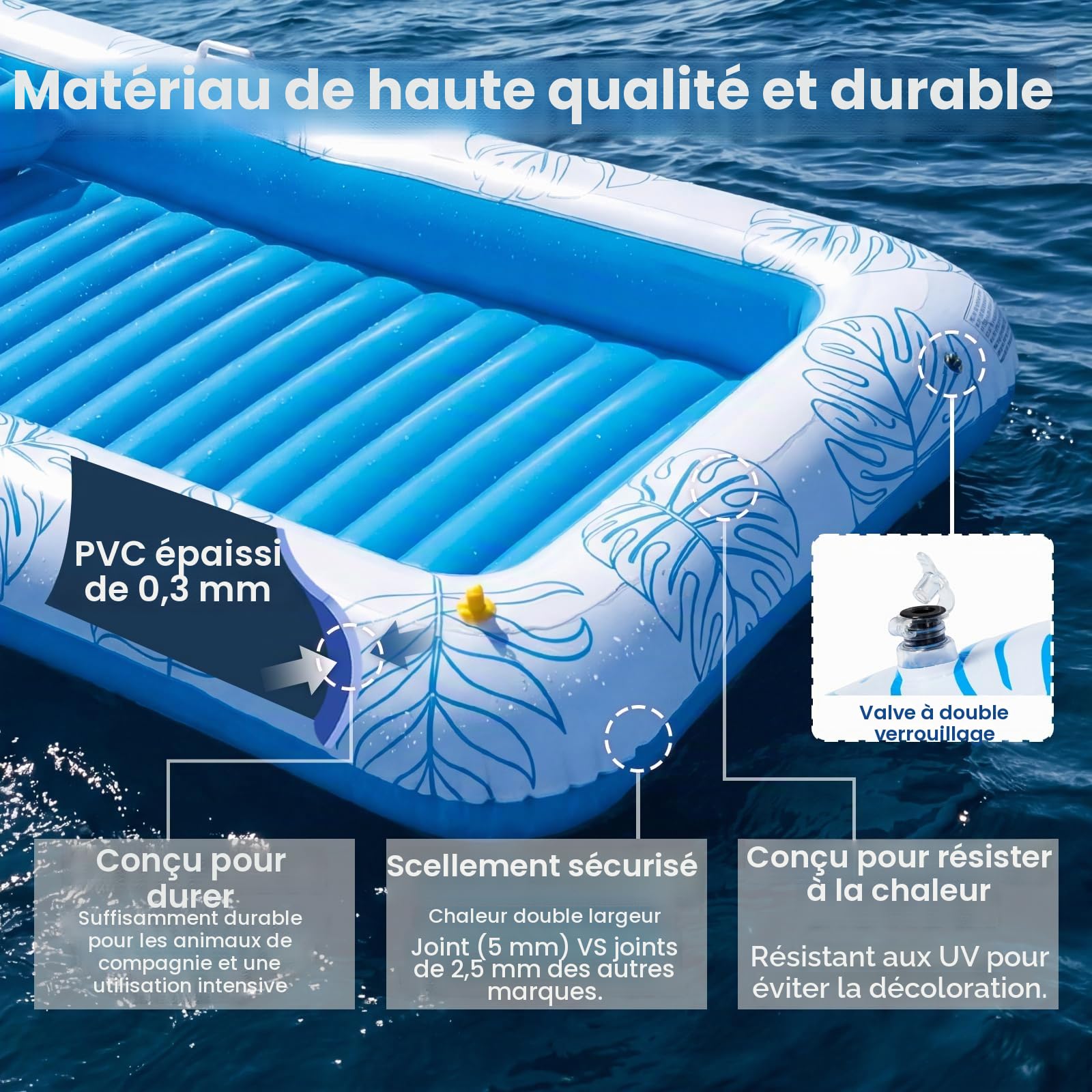 Zeraty Chaise de piscine gonflable pour adultes, adolescents et enfants – Chaise de piscine rafraîchissante pour lac, plage et fêtes au bord de la piscine