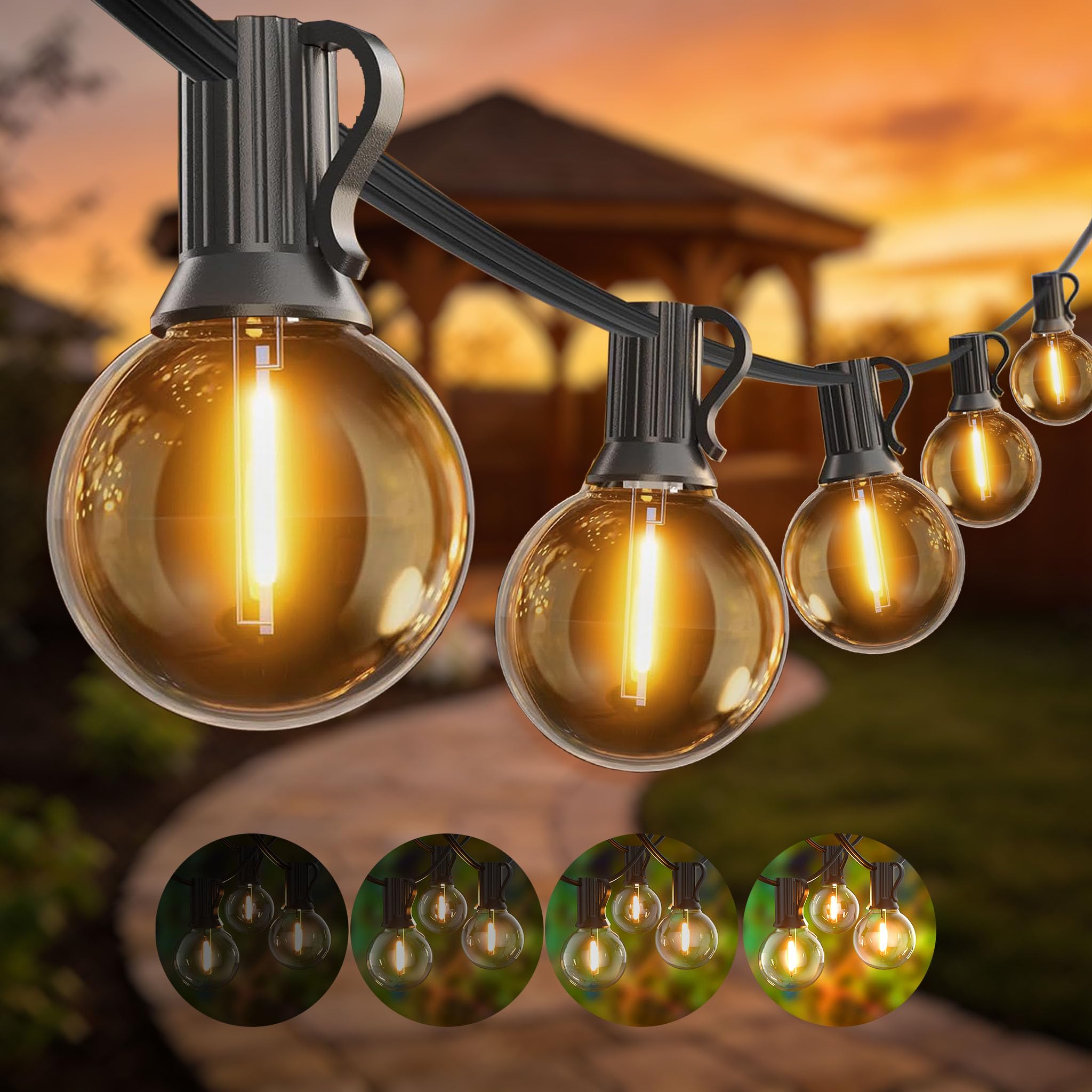 DAMAING 200FT Outdoor String Lights