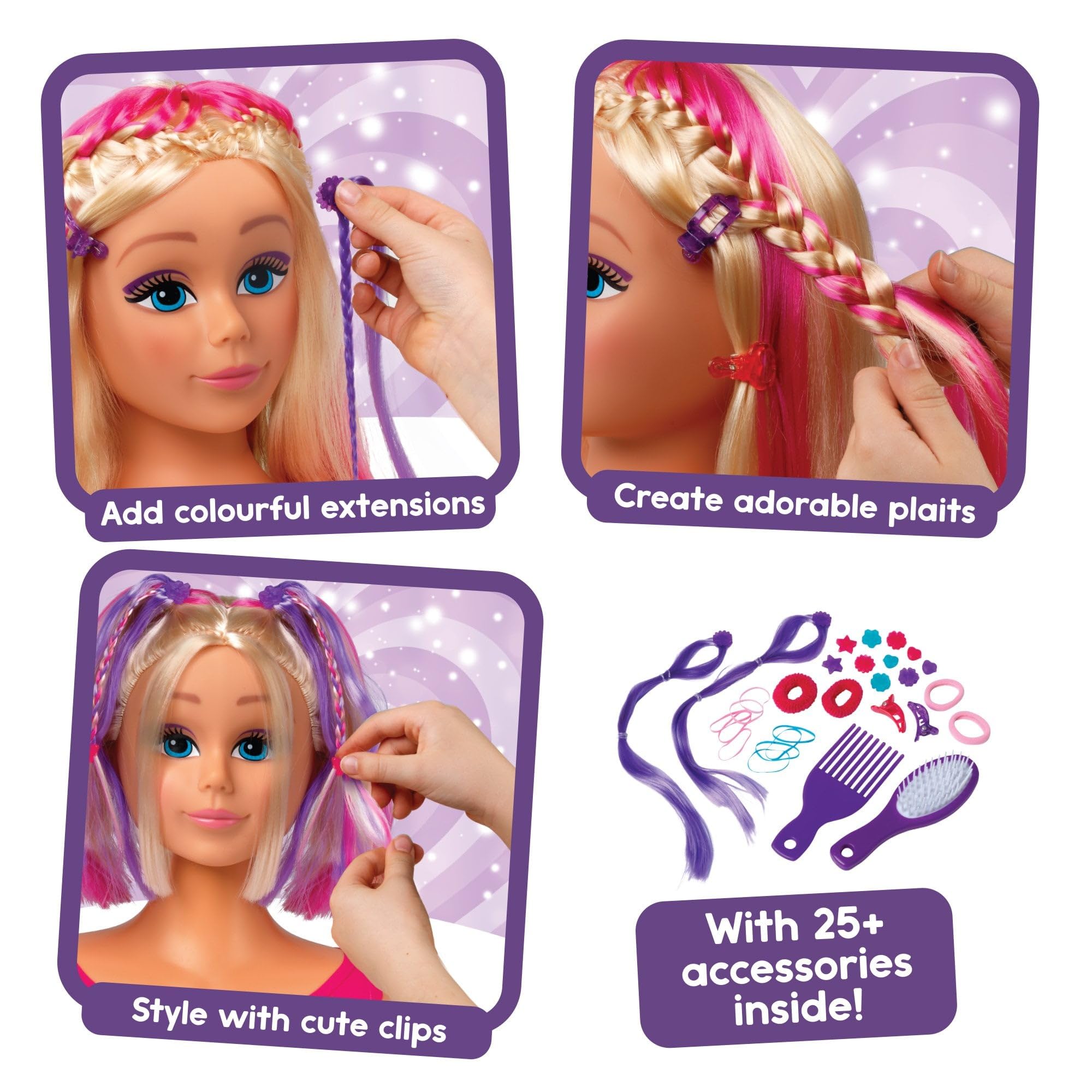 Styling Head Toy With Hair Accessories - Groceries