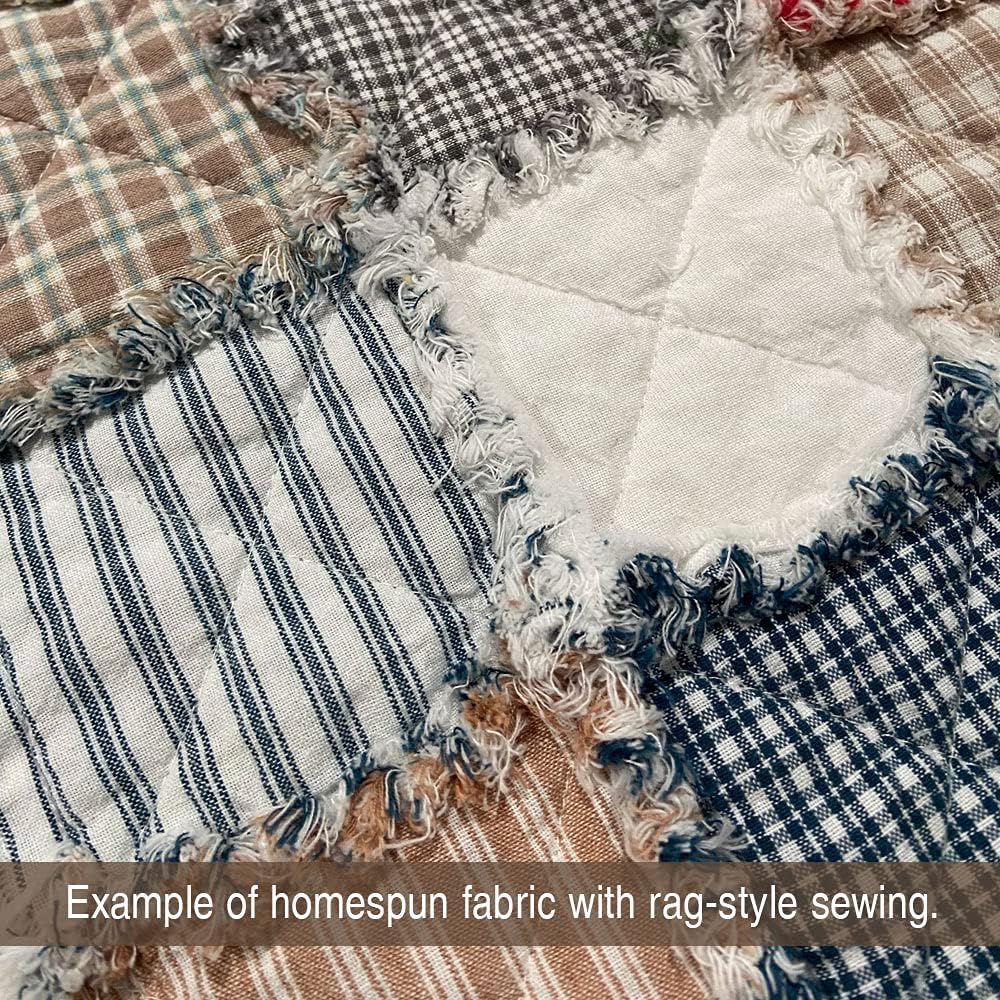 Nautical Navy Blue & White Stripe Cotton Homespun Fabric by JCS - Sold by The Yard