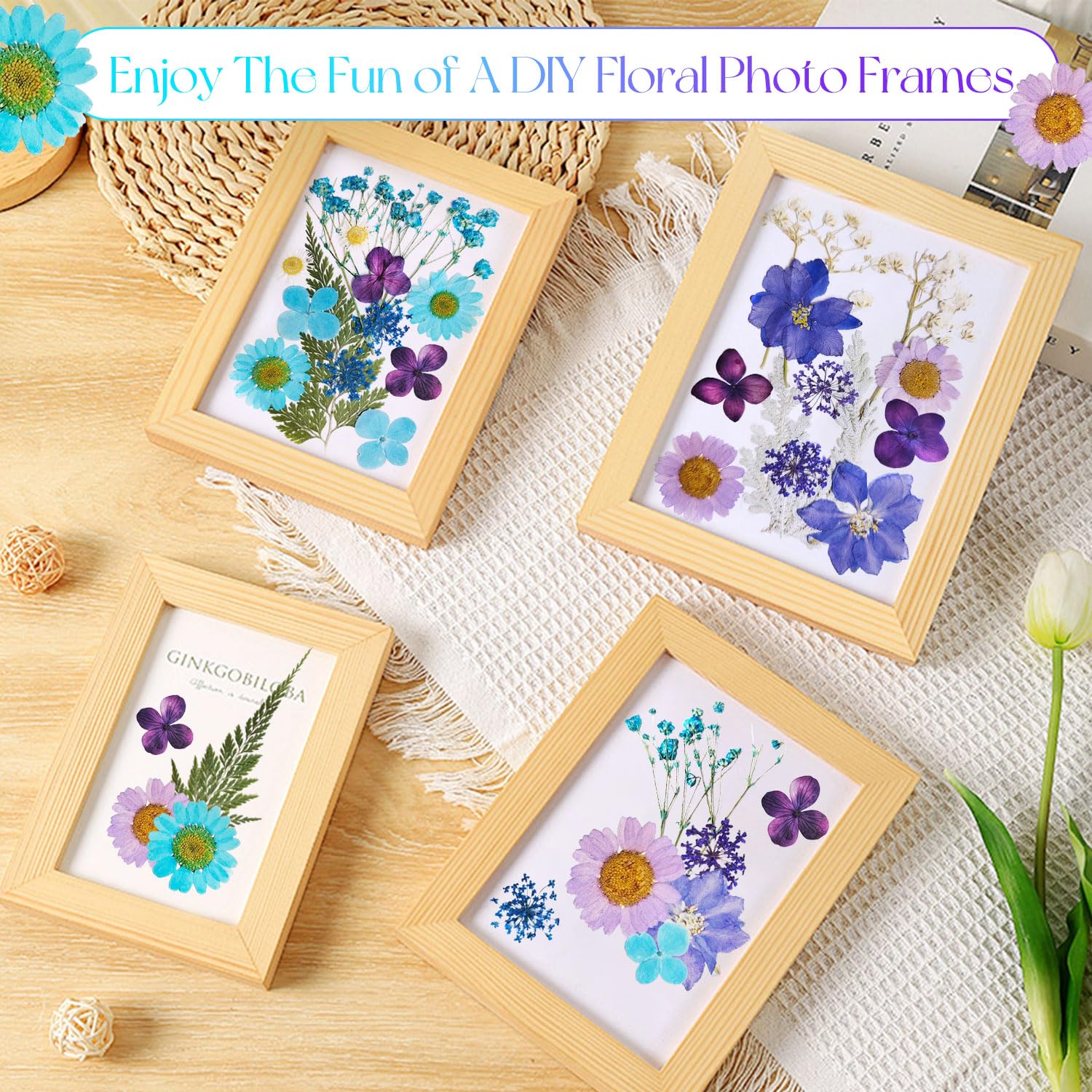 Fiori Secchi Pressati Per Resina - Kit DIY Per Candele, Unghie E Decorazioni - Foto 3