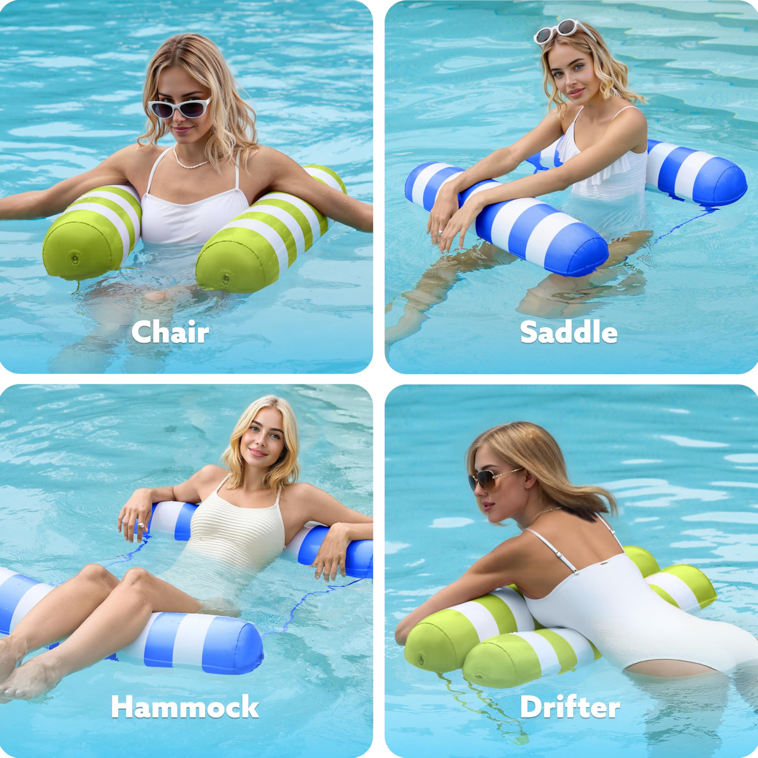 Sloosh 2 Packs Strip Type Hammock Pool Floats Adults - Image 3