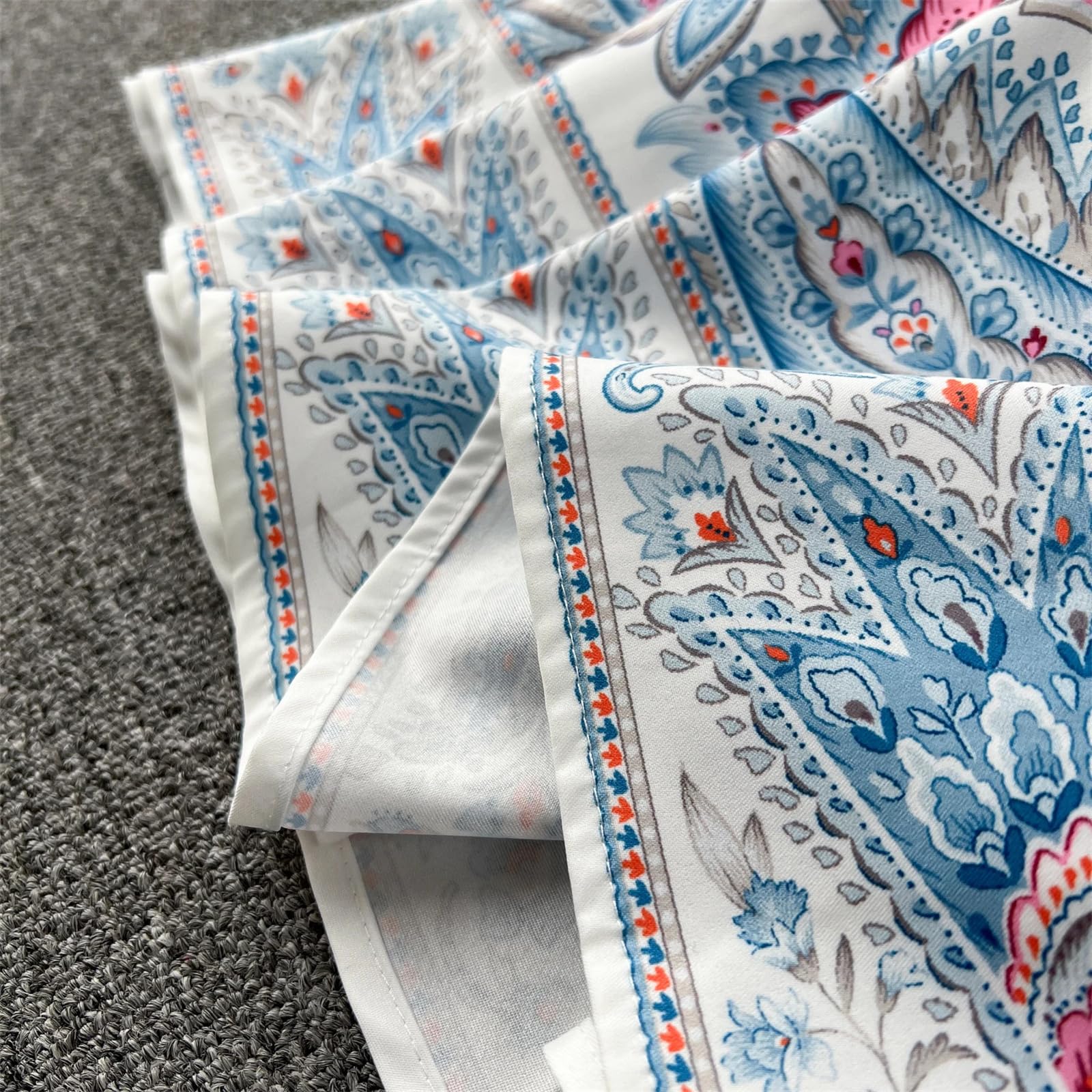 Abito Lungo Elegante da Donna con Stampa Slim A Vita Alta, Collo alla Coreana, Manica Svasata, Vita Alta, Slim