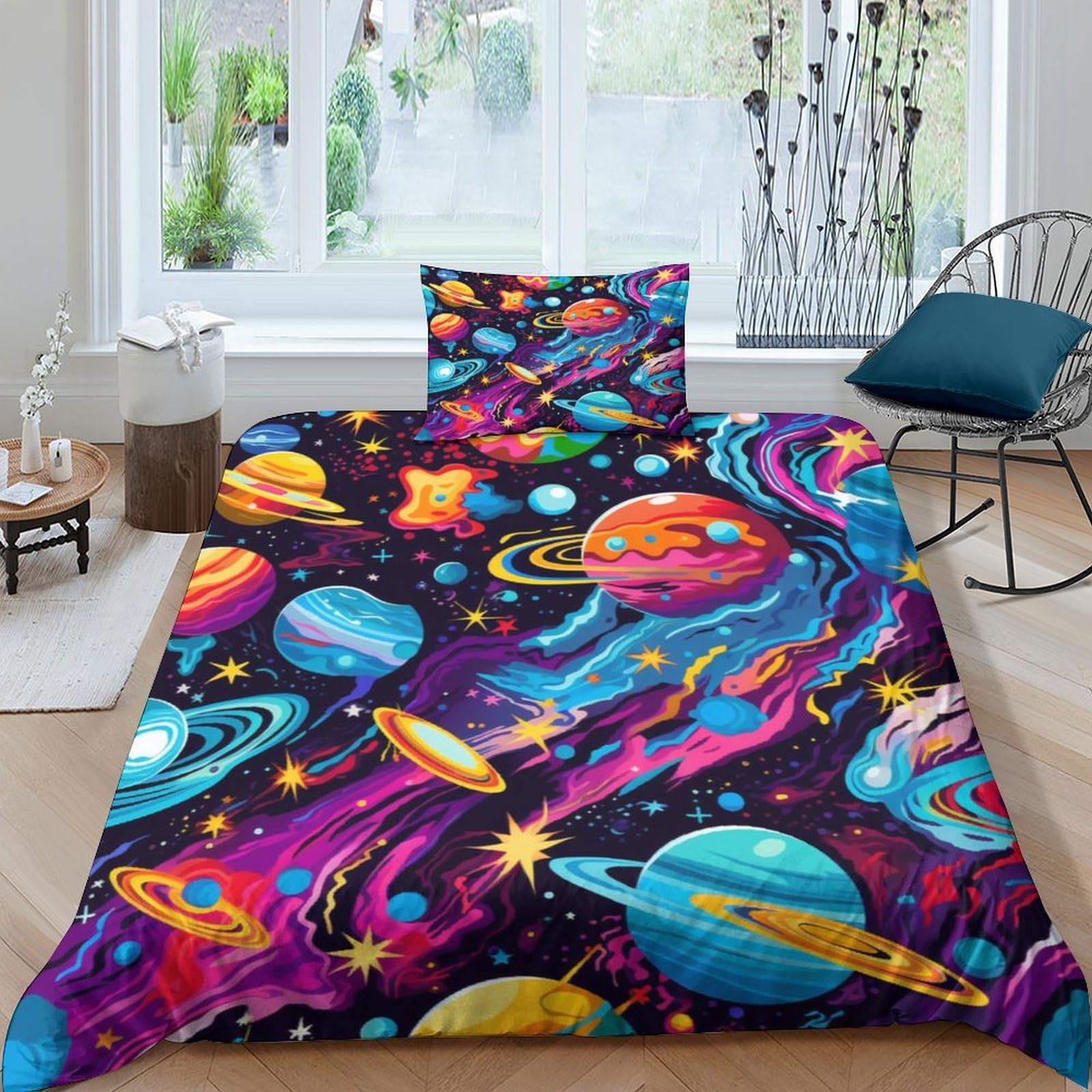 Housse de couette 3D Milky Way en microfibre pour faire rêver les enfants la nuit